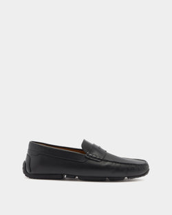 Driver-Schuh Pilot Aus Schwarzem Leder