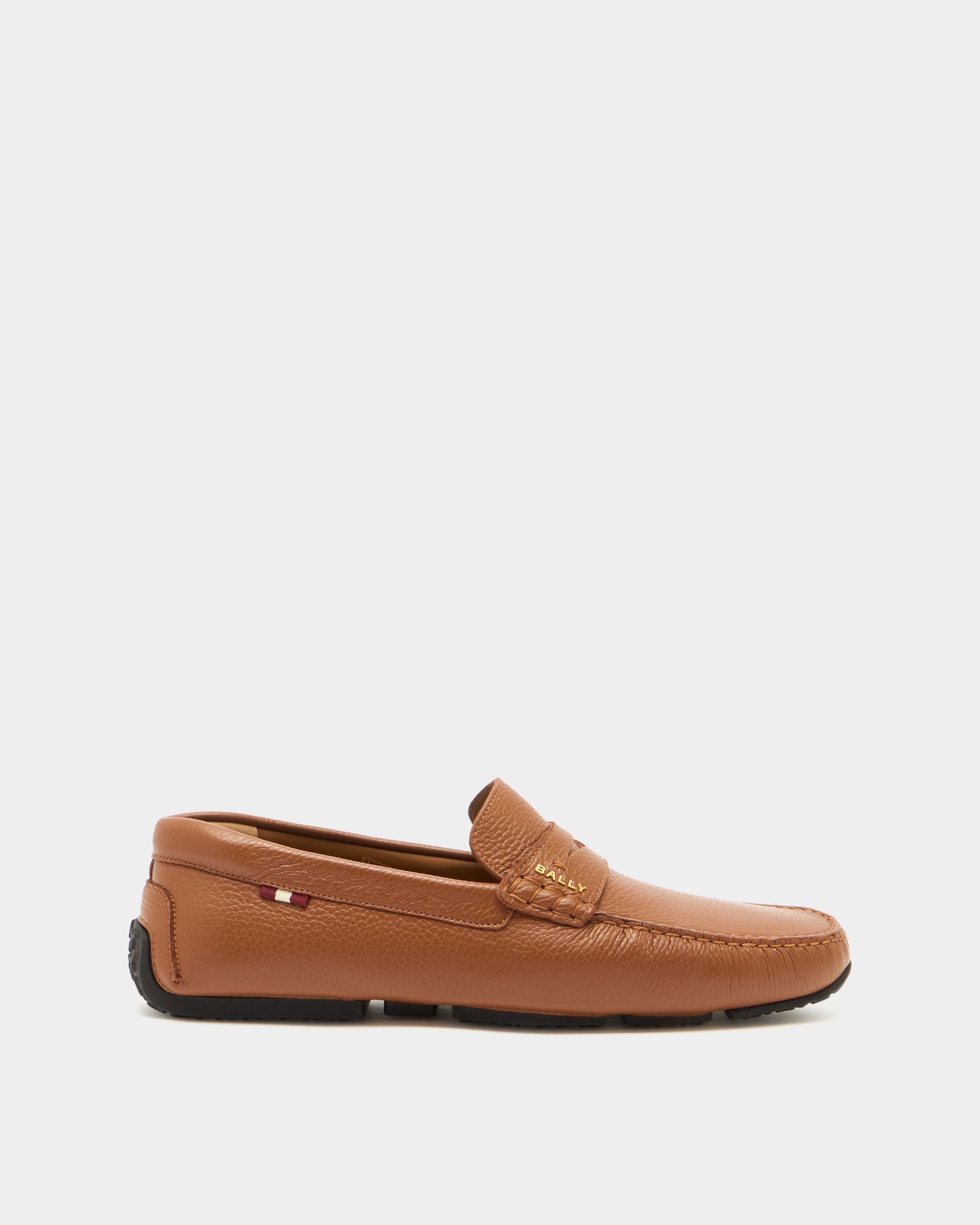 Bally Global - Pilot Driver-Schuh aus genarbtem Leder in Braun - Brown