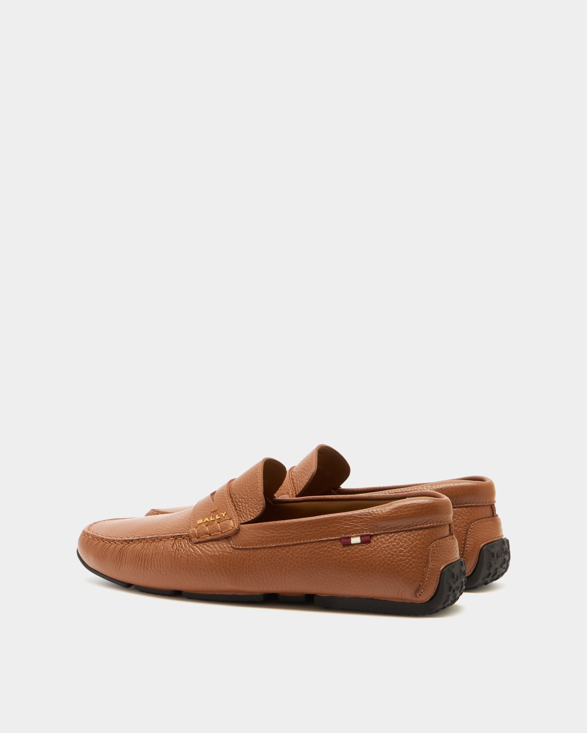 Bally Global - Pilot Driver-Schuh aus genarbtem Leder in Braun - Brown