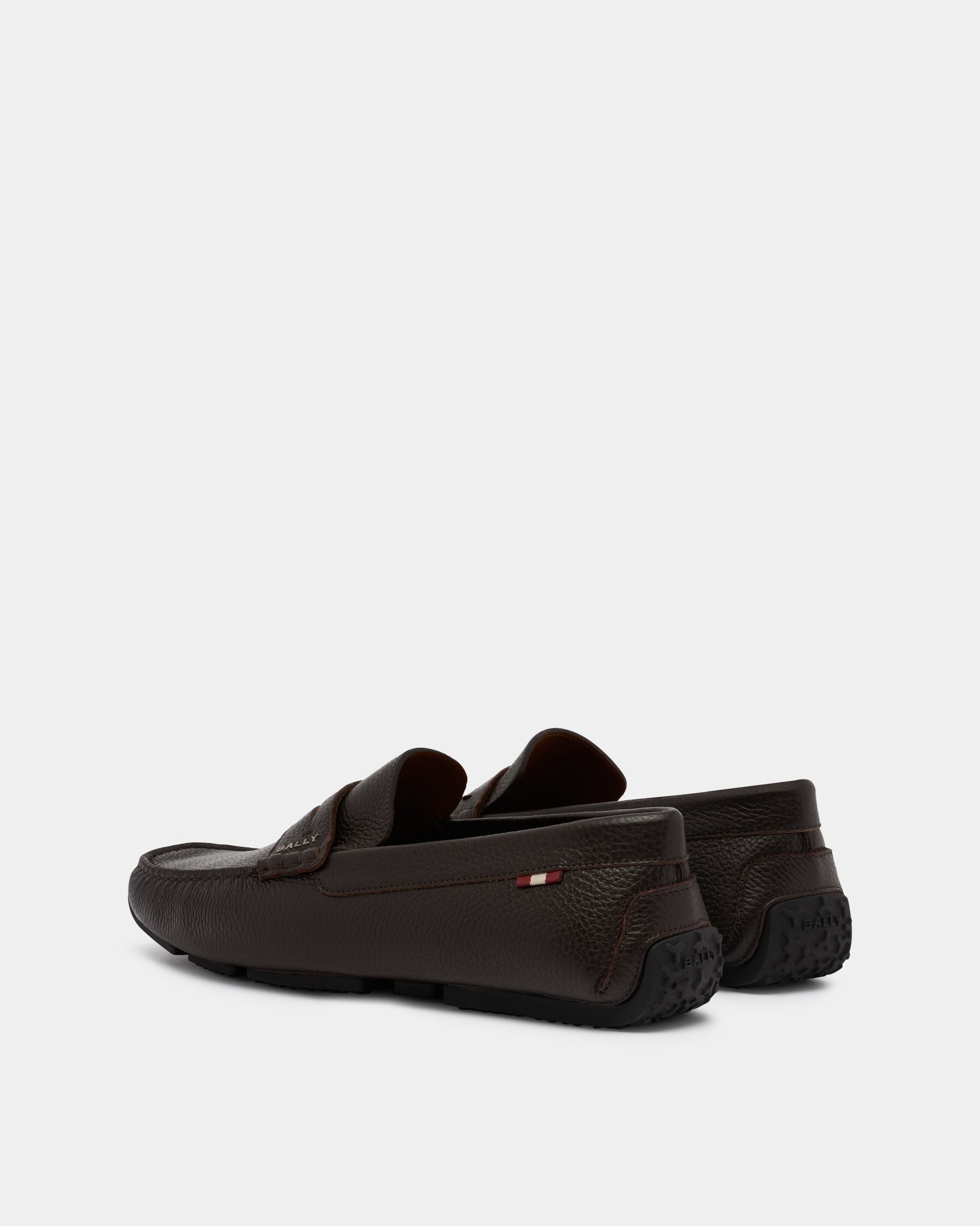 Bally Global - Pilot Driver in Ebano Grained Leather - Brown