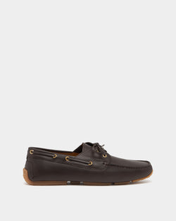 Zapato Driver Pilot De Piel Marrón Ámbar