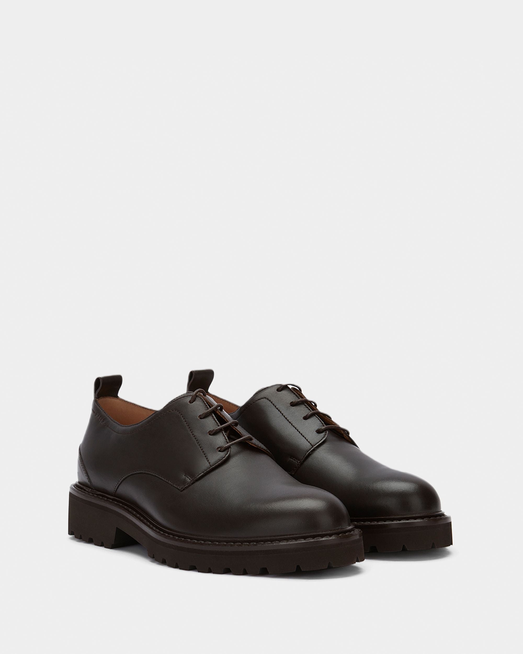 Bally Global - Derby En Cuir Marron - Marron