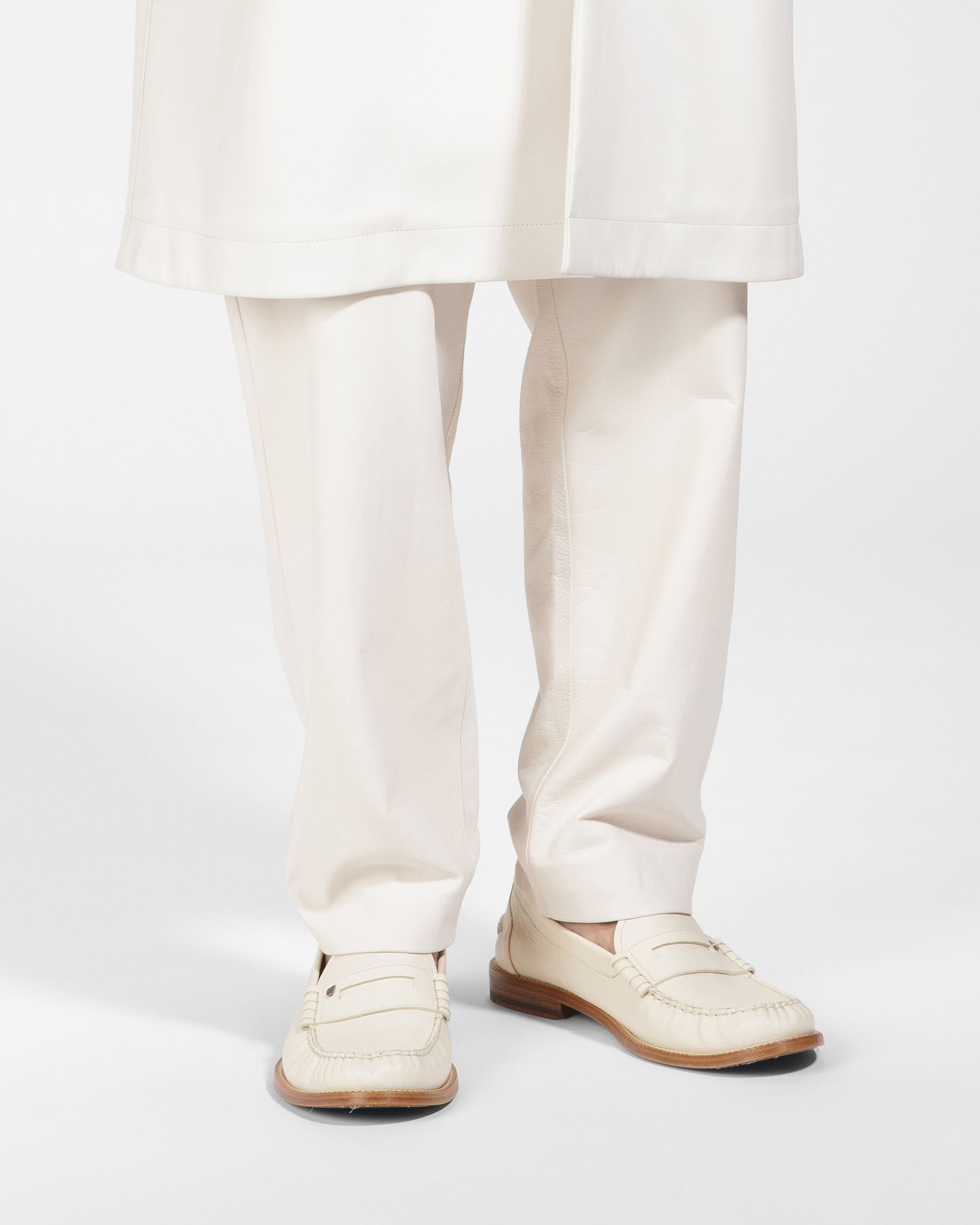 Bally Global - Ron Mocassins En Cuir Ivoire - Blanc