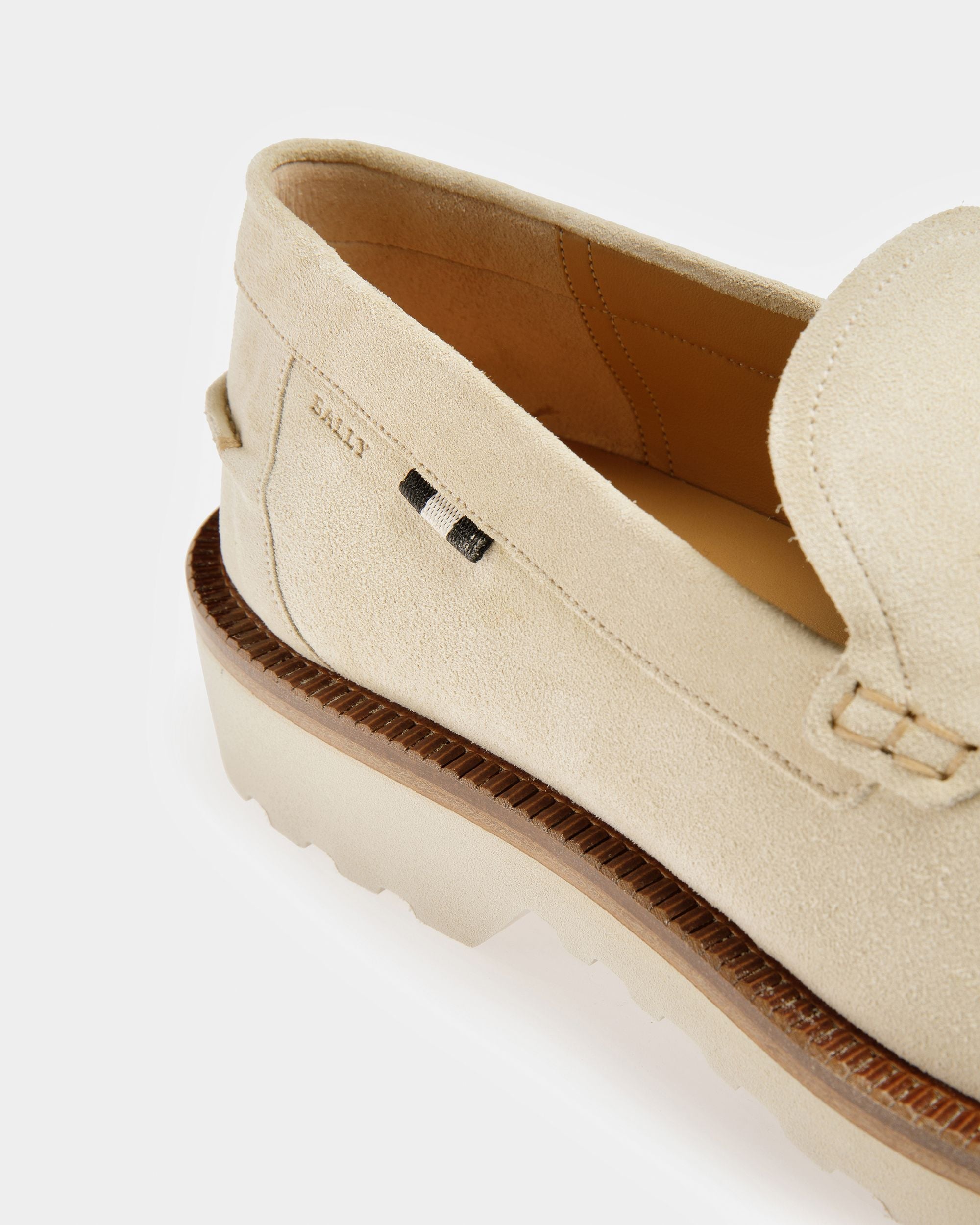 Bally Global - Novald Leather Loafers In Fossil - Beige
