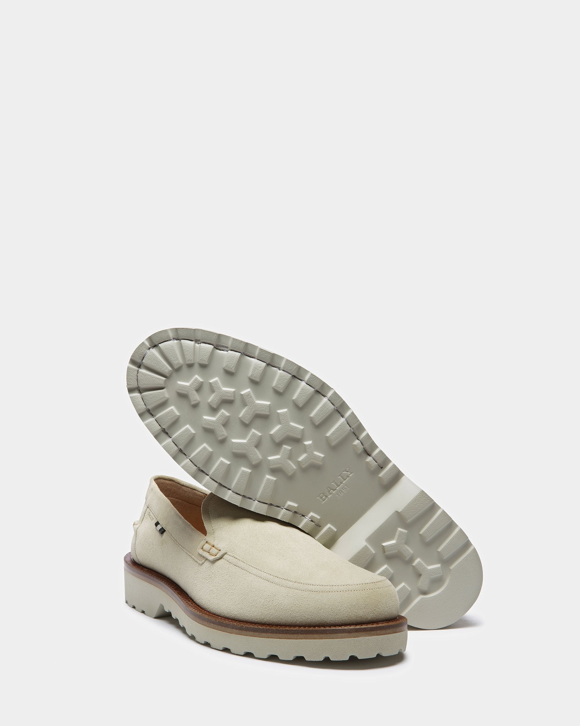 Bally Global - Novald Leather Loafers In Fossil - Beige