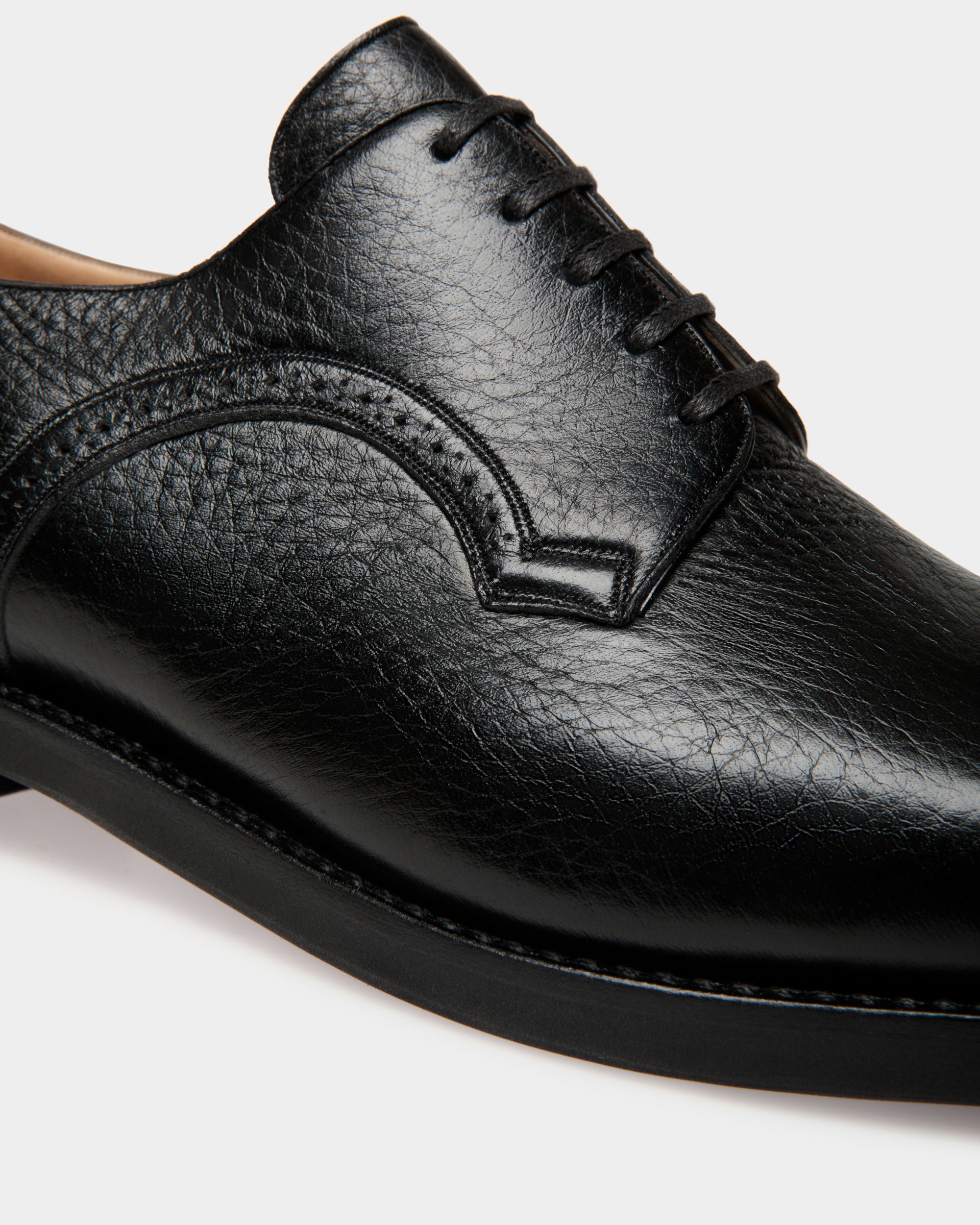 Bally Global - Scribe Derby in Black Deer Leather - Black