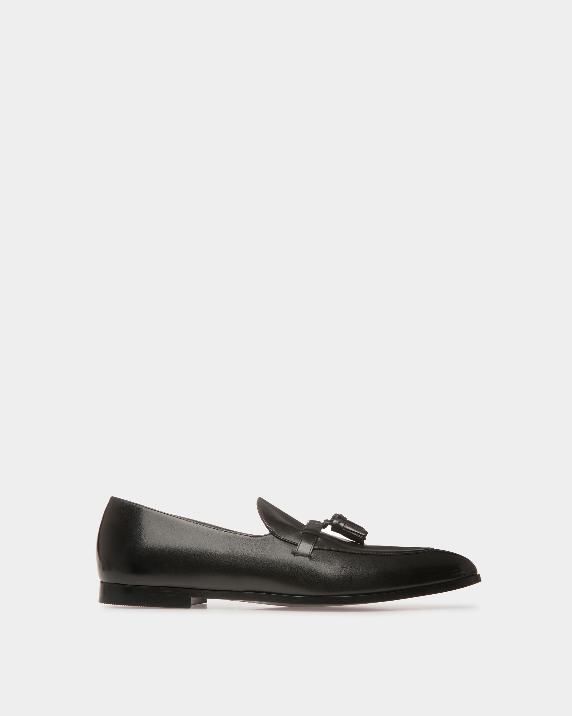 Bally Global - Vegas Flat Loafers In Black Leather - Negro