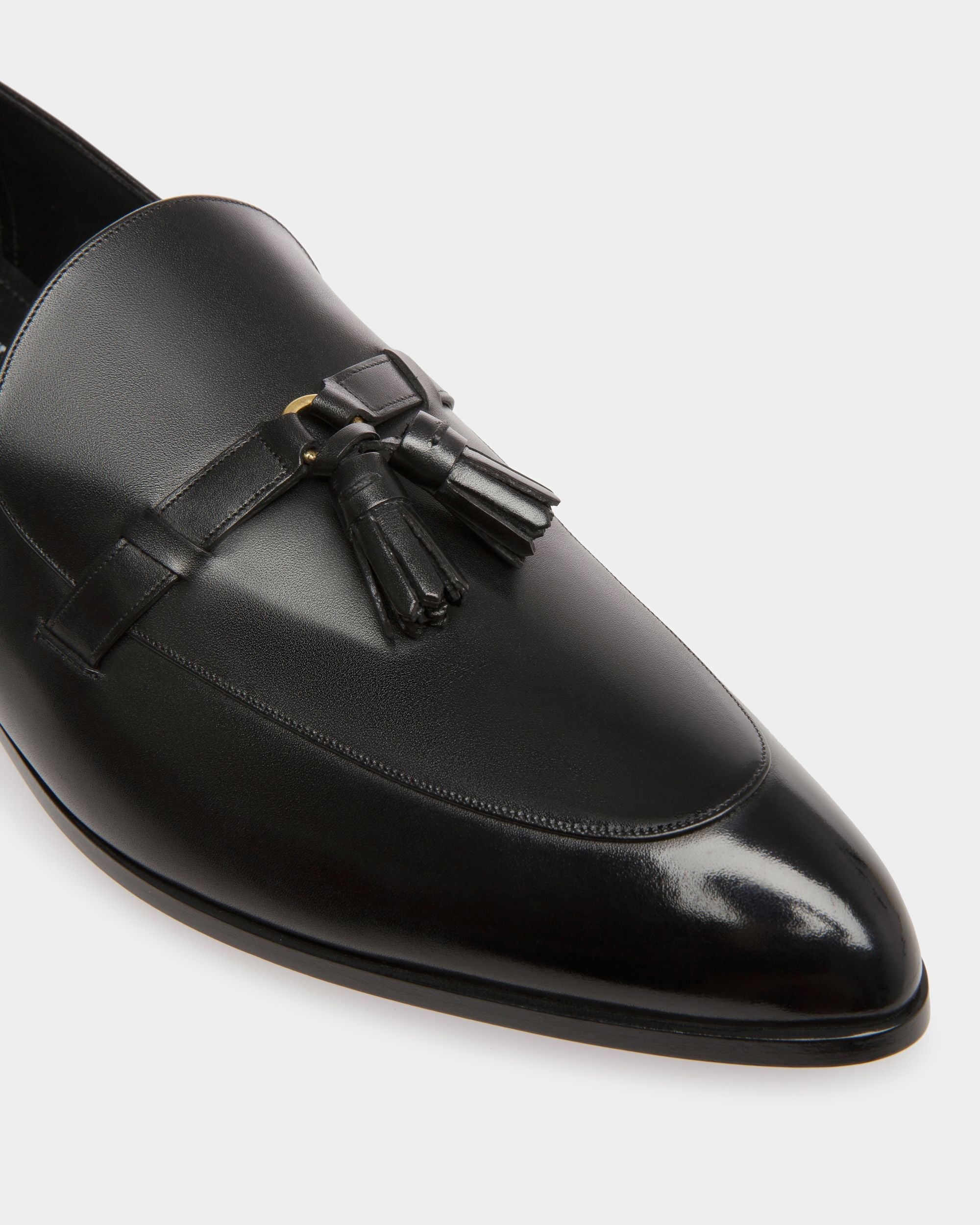 Bally Global - Vegas Flat Loafers In Black Leather - Negro
