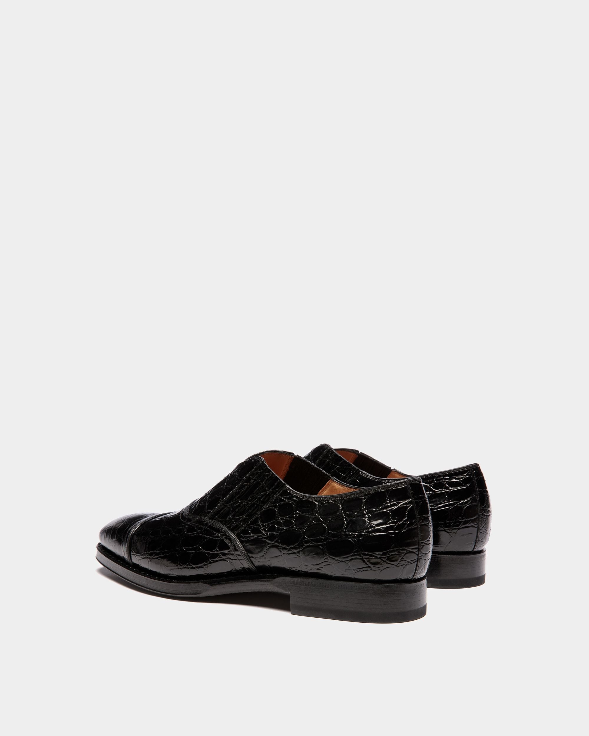 Bally Global - Mocasín Scribe De Piel Gofrada Negra - Negro