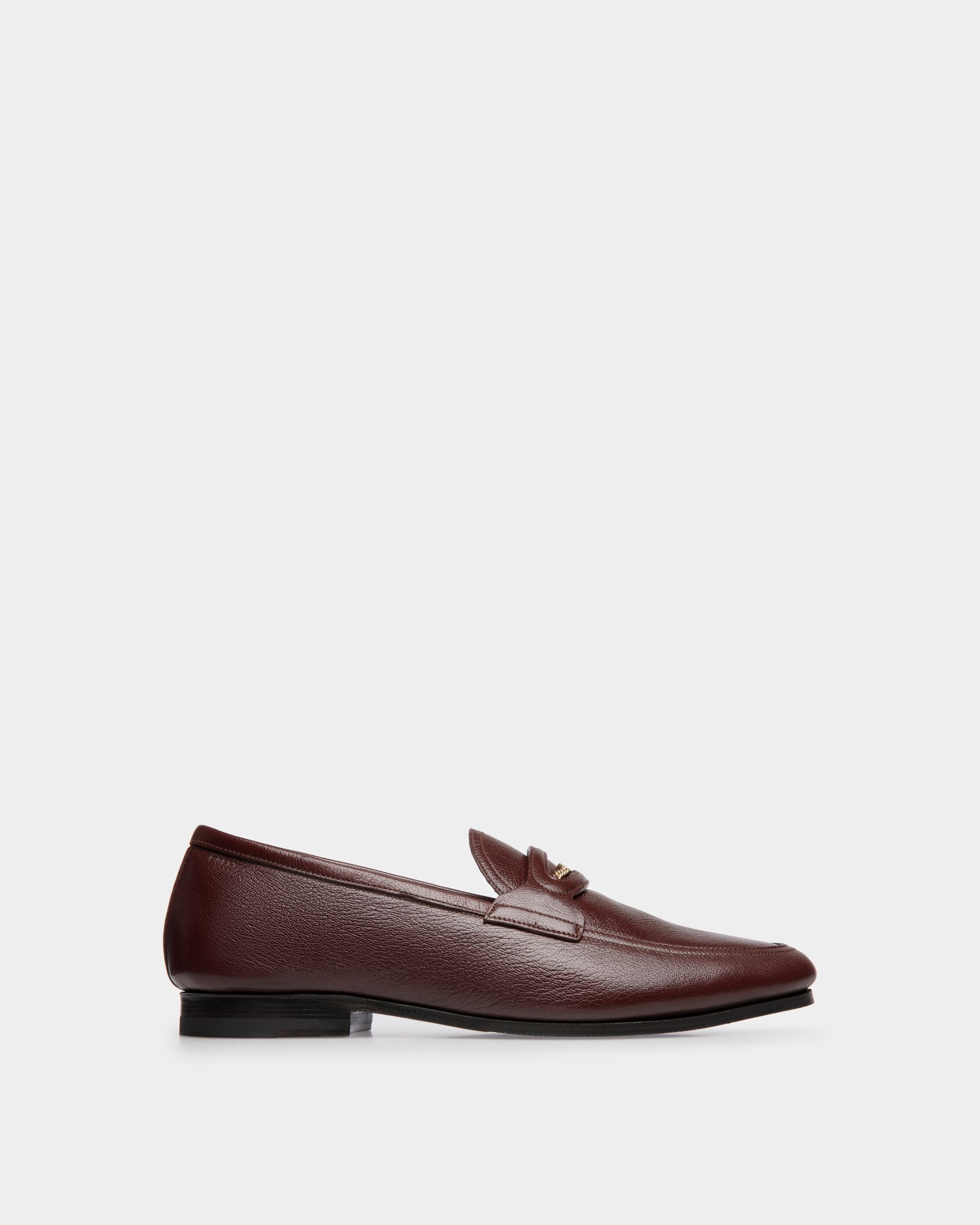 Bally Global - Plume Loafer in Chestnut Brown Grained Leather - Brown