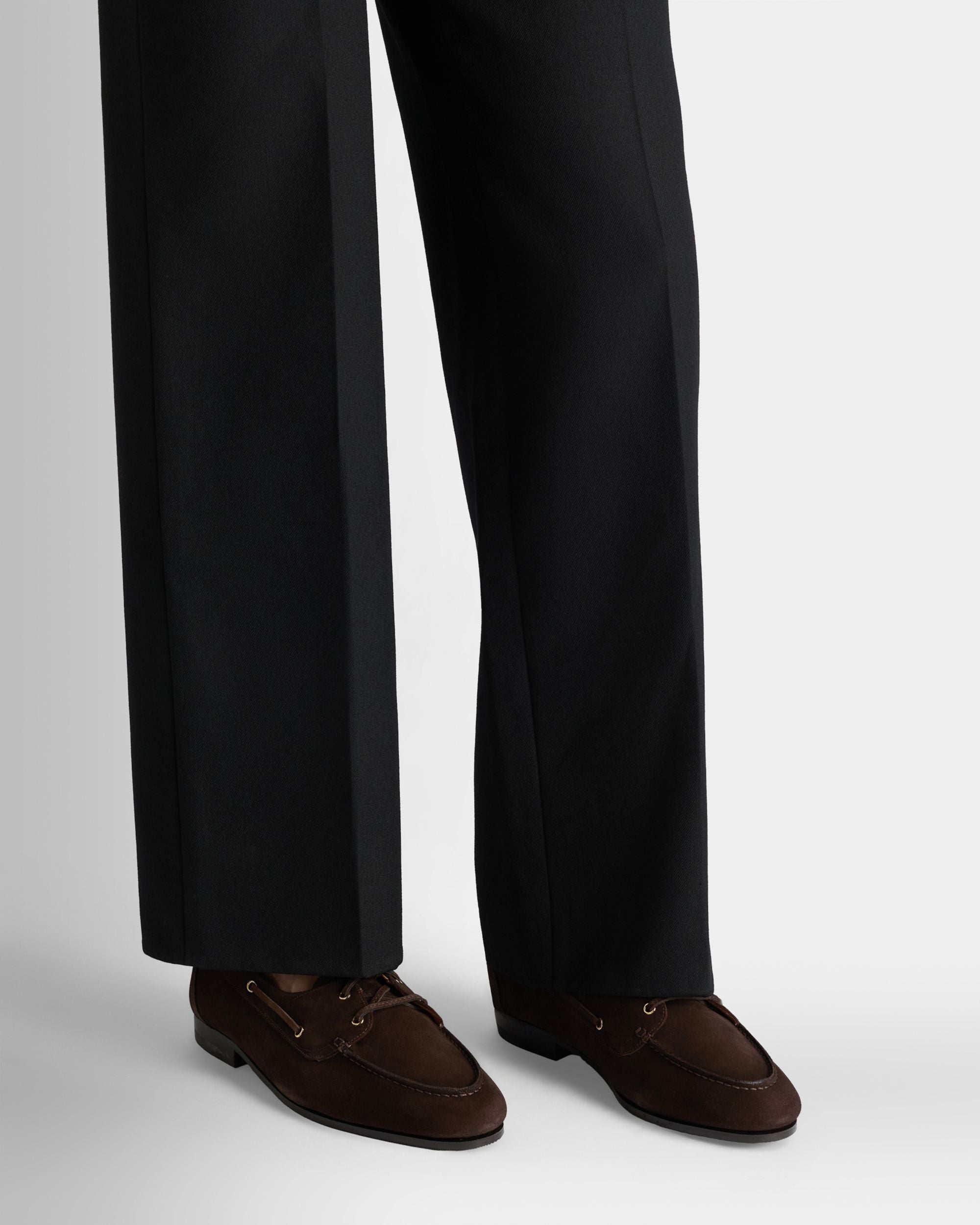 Bally Global - Mocasín Plume De Ante Marrón Oscuro - Marrón