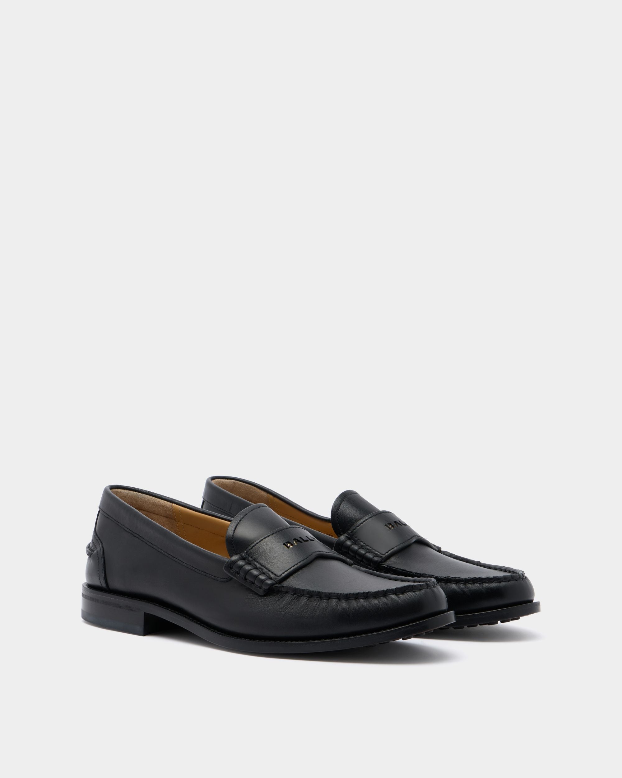 Bally Global - Moccasin In Black Leather - Black