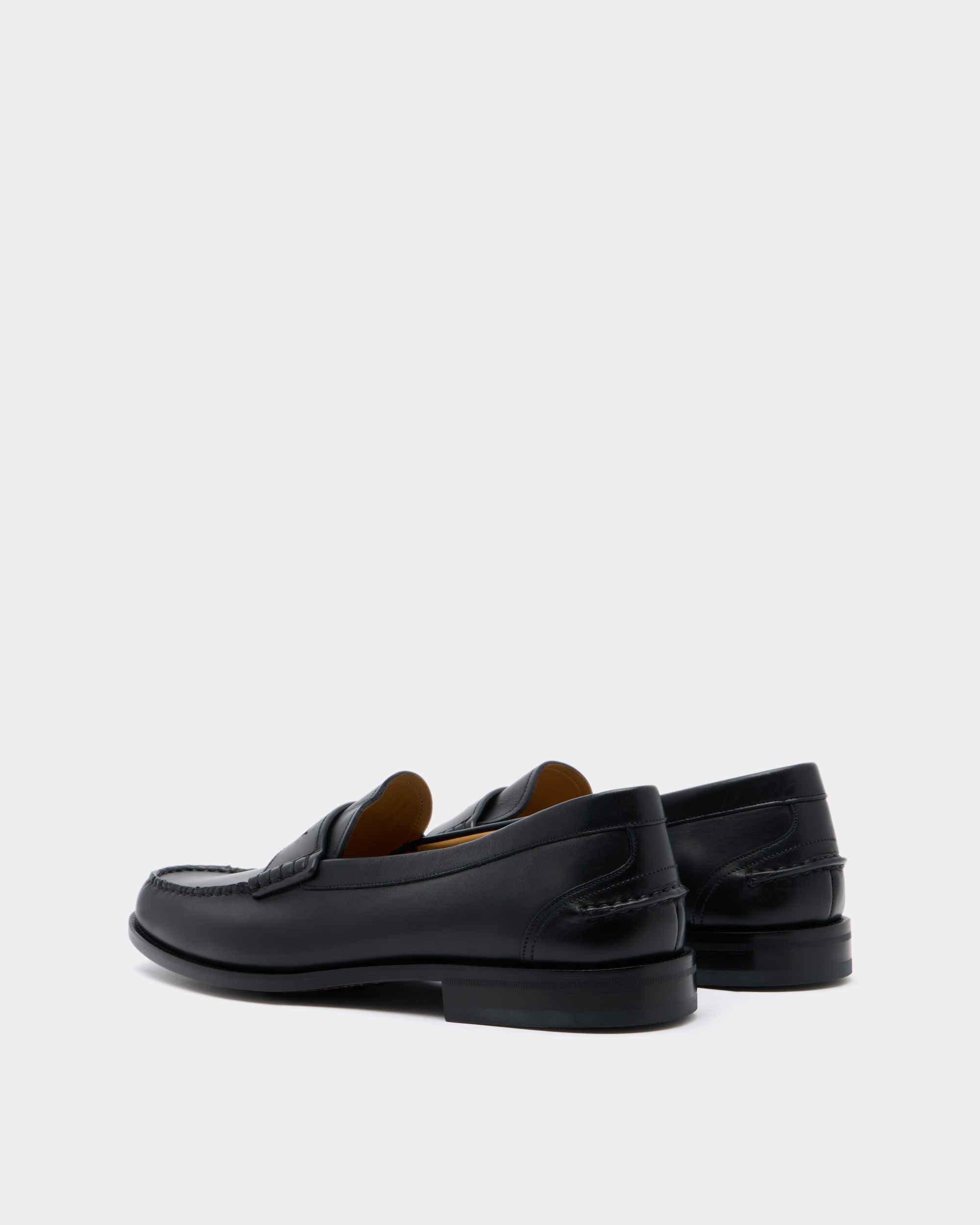 Bally Global - Moccasin In Black Leather - Black