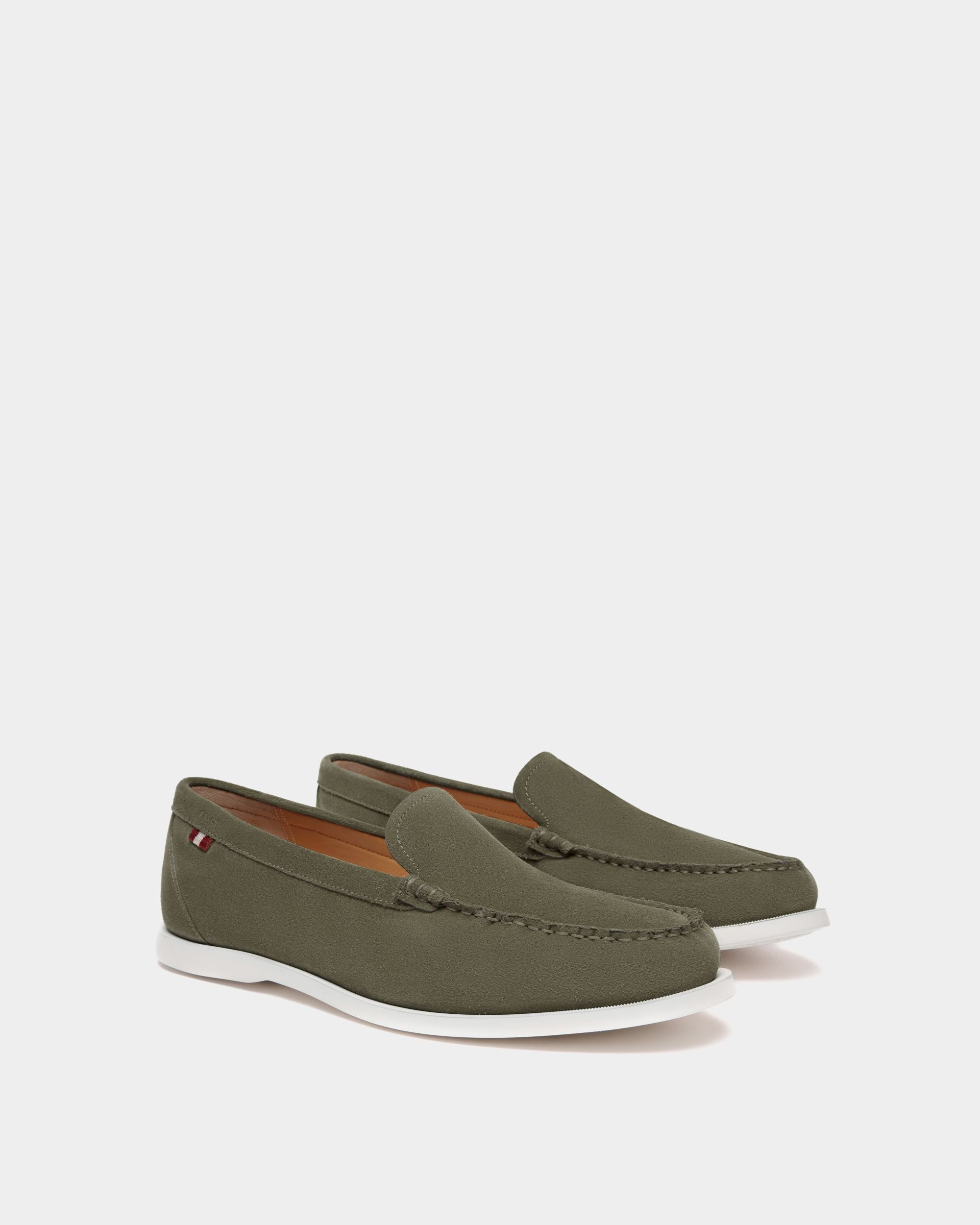 Bally Global - Nelson Loafer In Olive Green Suede - Green