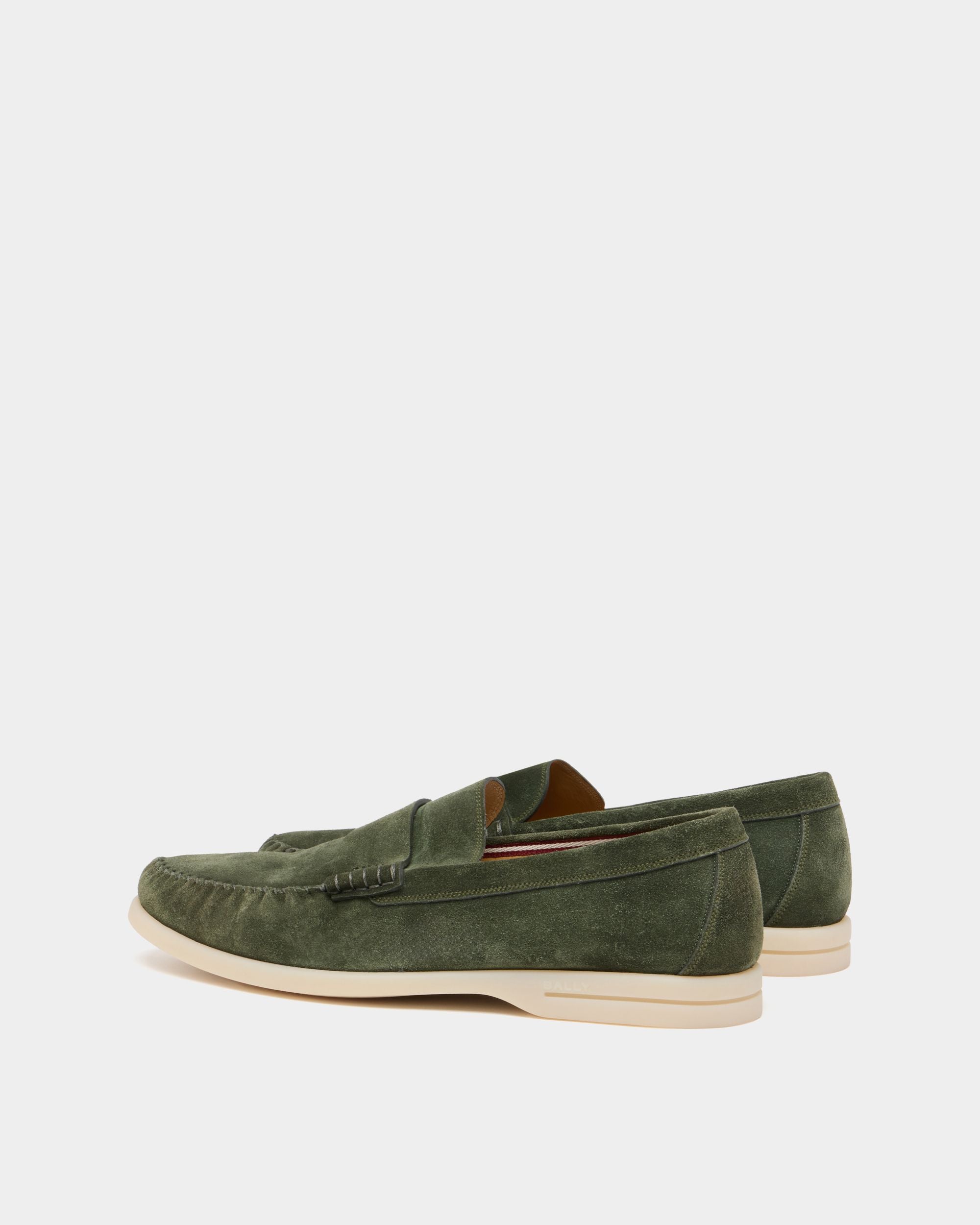 Bally Global - Switz Moc Loafer in Green Suede - Green