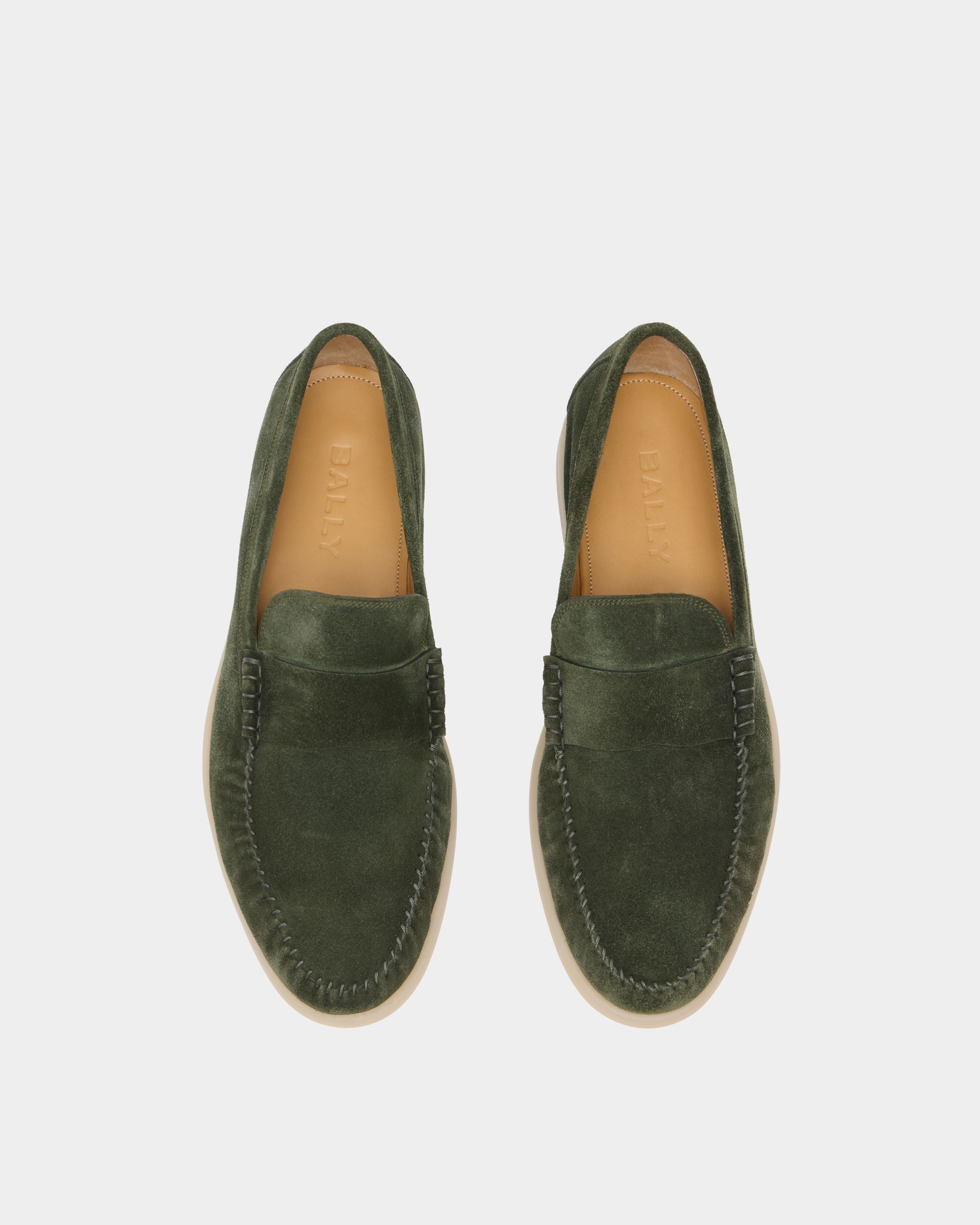 Bally Global - Switz Moc Loafer in Green Suede - Green