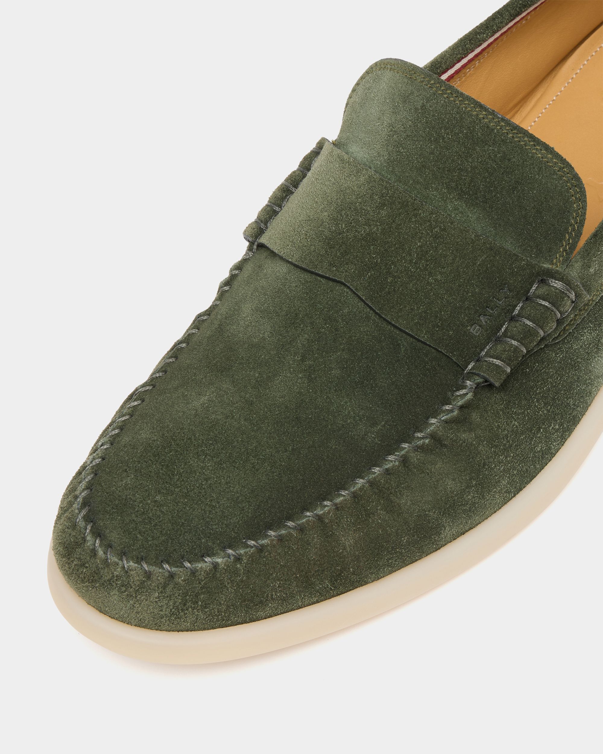 Bally Global - Switz Moc Loafer in Green Suede - Green