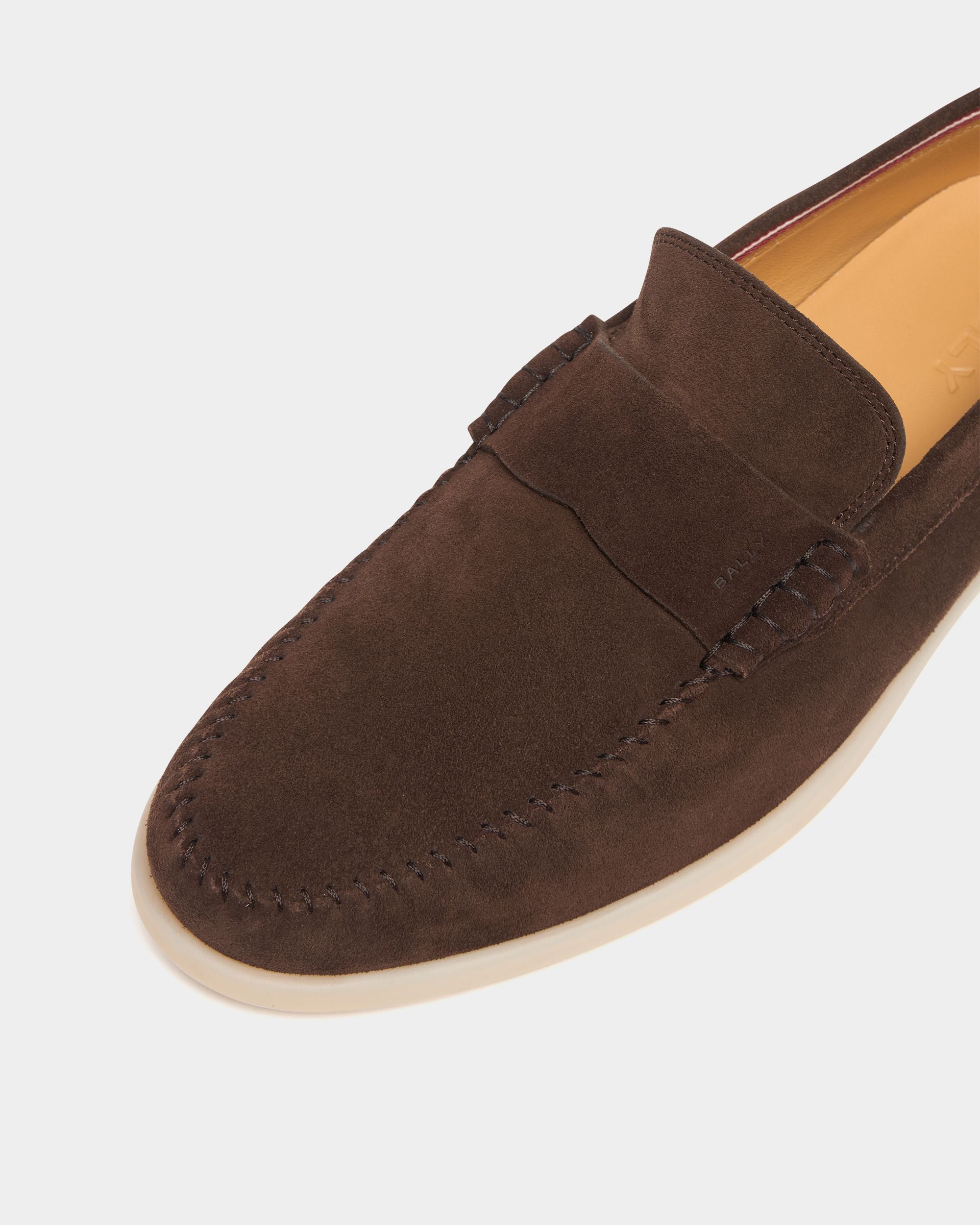Bally Global - Switz Moc Loafer in Ebano Suede - Brown