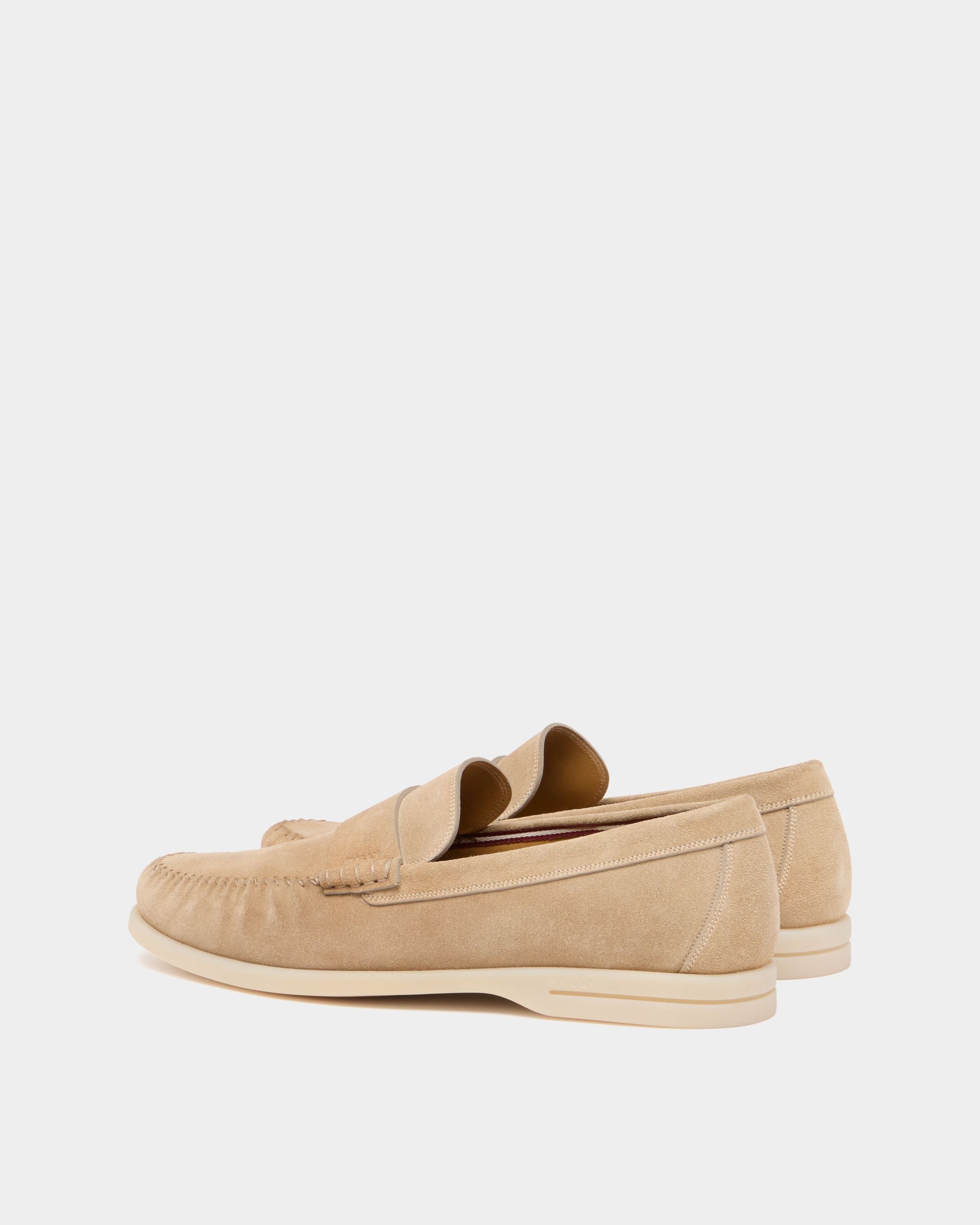Bally Global - Switz Moc Loafer in Light Beige Suede - Beige