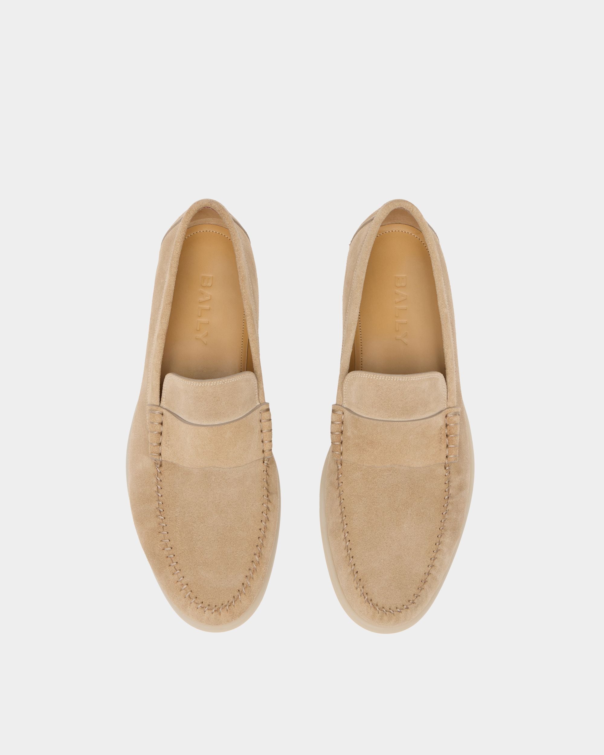 Bally Global - Switz Moc Loafer in Light Beige Suede - Beige