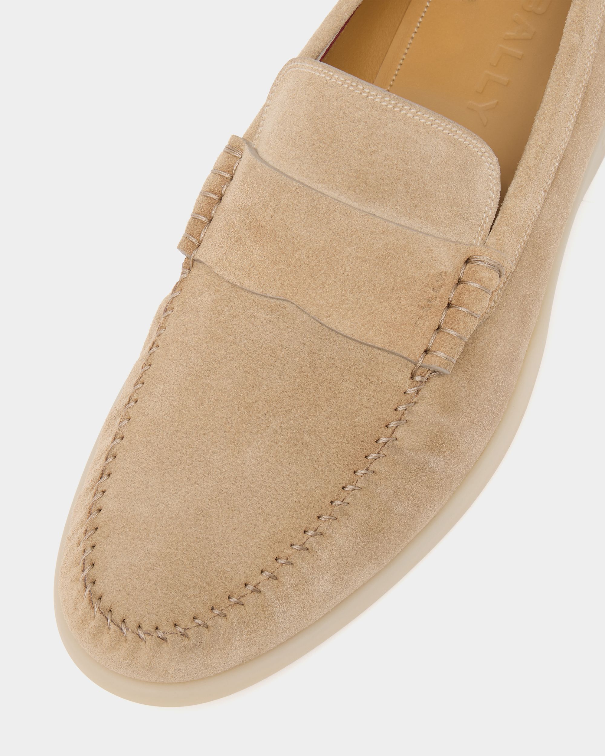 Bally Global - Switz Moc Loafer in Light Beige Suede - Beige