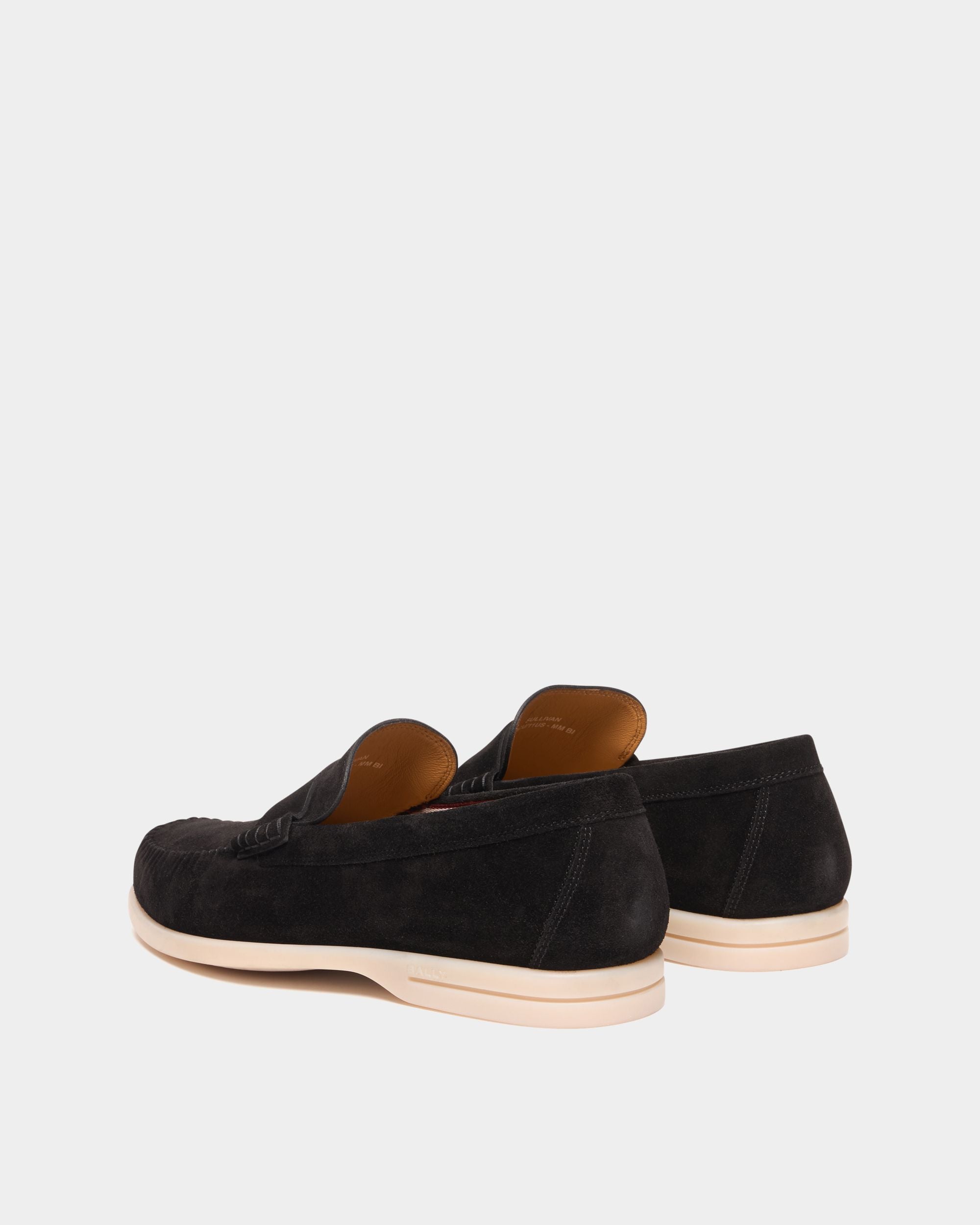 Bally Global - Switz Moc Loafer in Black Suede - Black