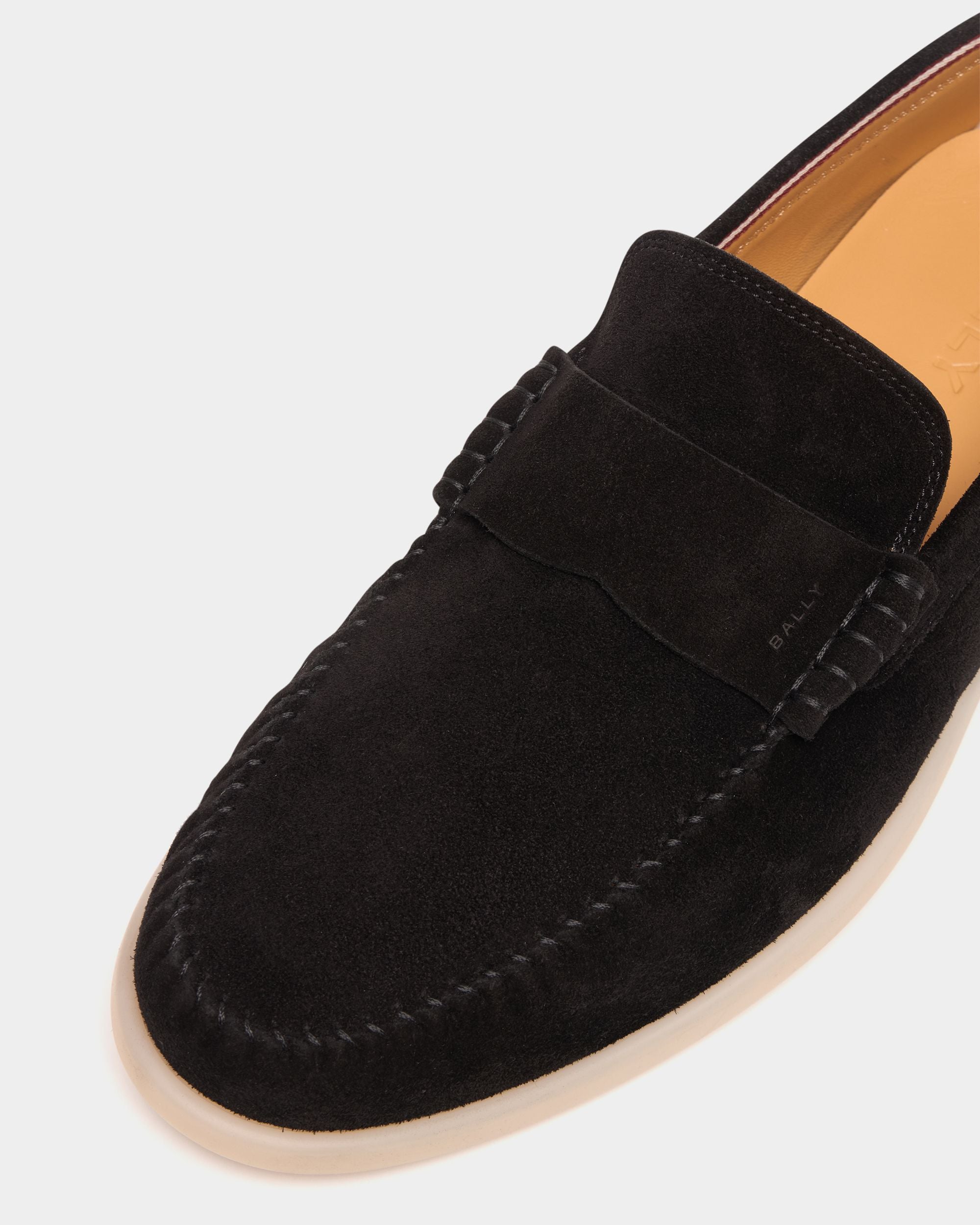 Bally Global - Switz Moc Loafer in Black Suede - Black
