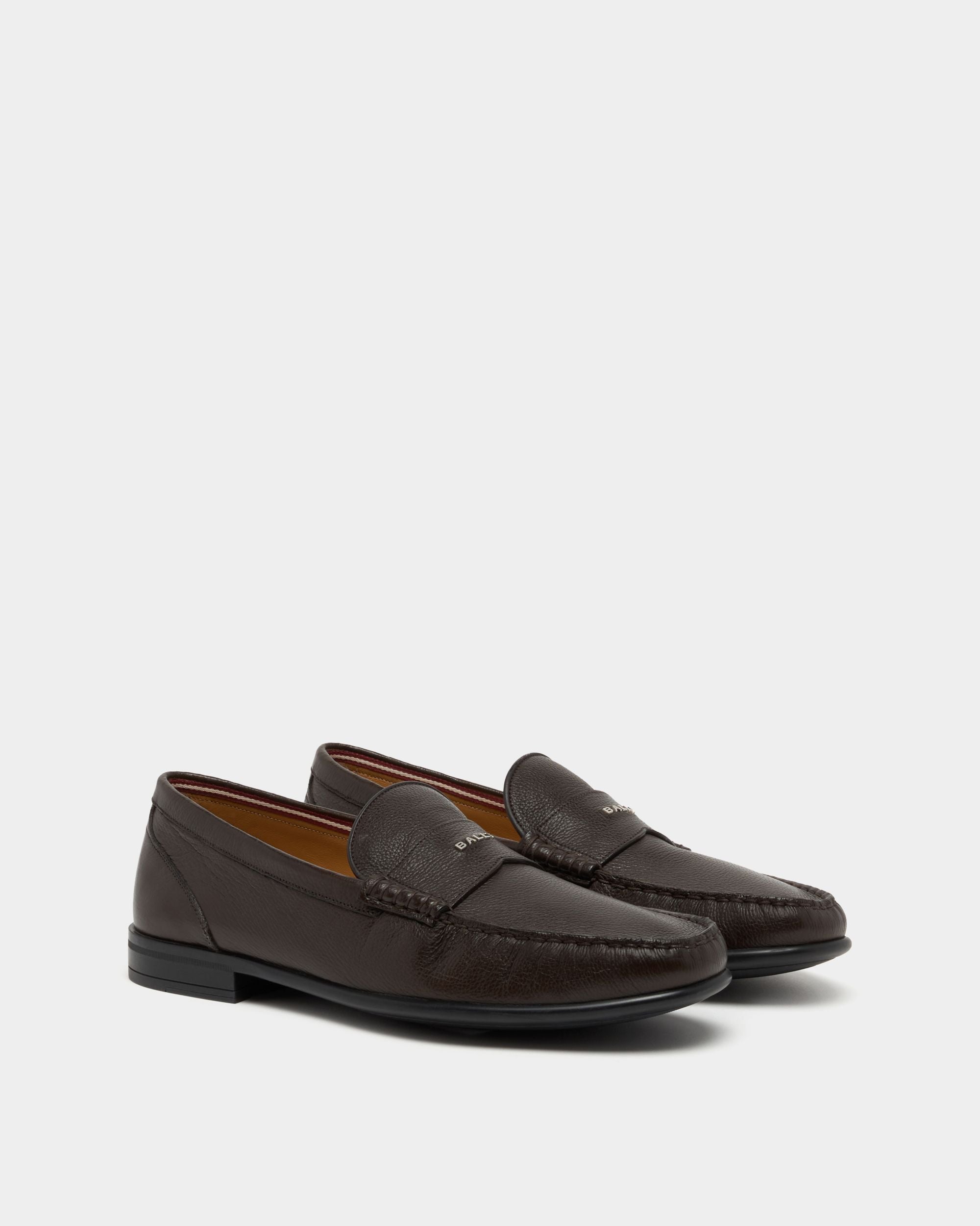 Bally Global - Drift Loafer in Ebano Grained Leather - Brown