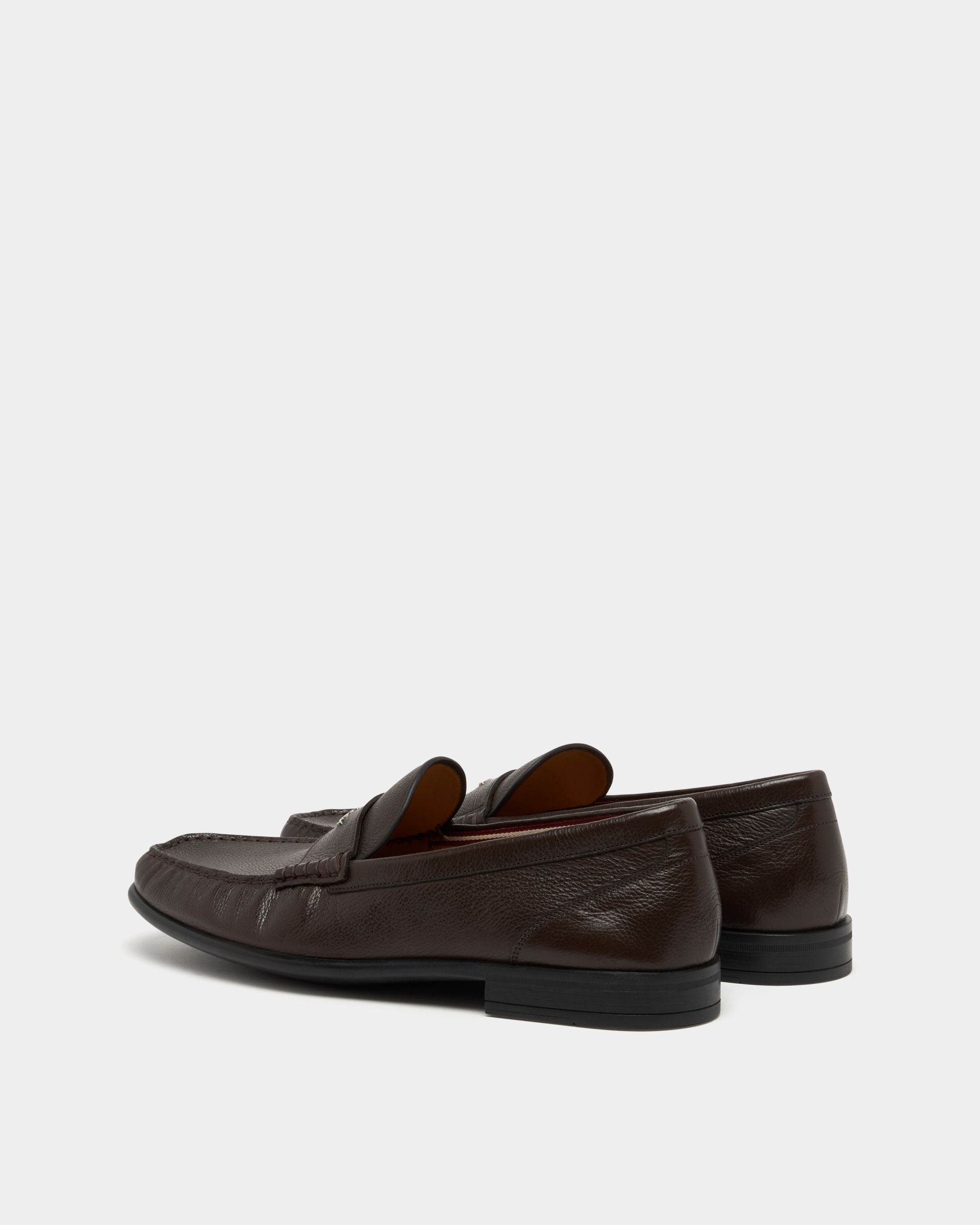 Bally Global - Drift Loafer in Ebano Grained Leather - Brown