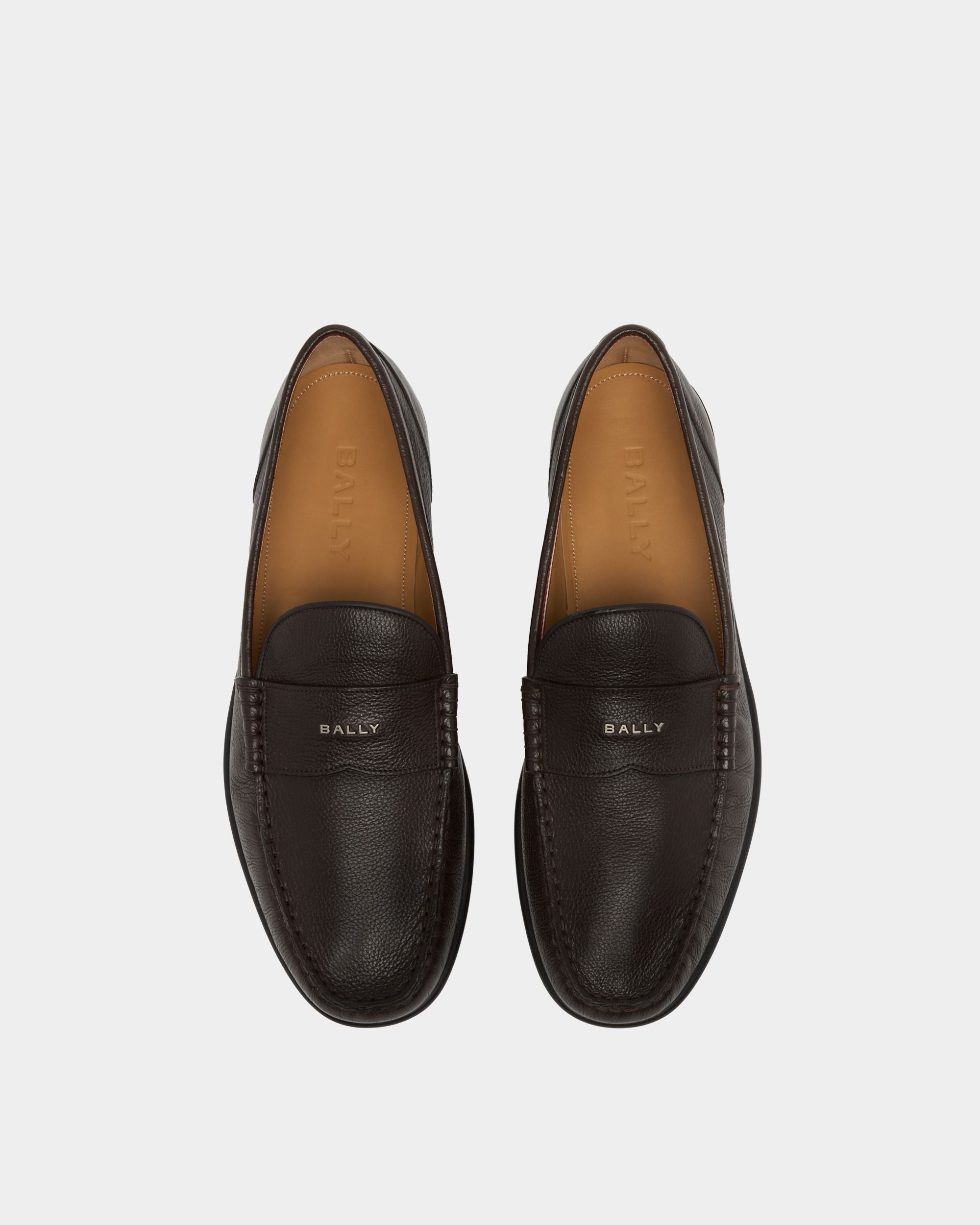Bally Global - Drift Loafer in Ebano Grained Leather - Brown