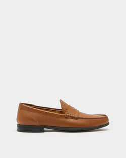 Drift Loafer in Amber Brown Grained Leather
