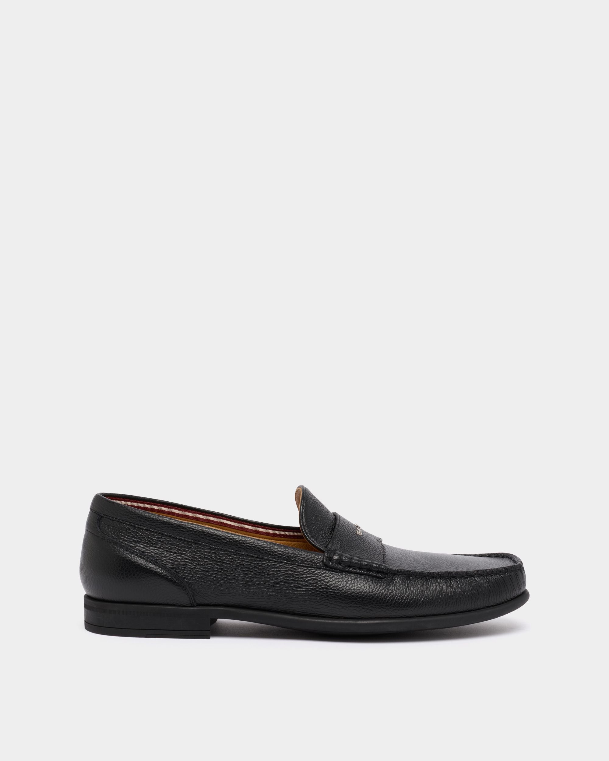 Bally Global - Drift Loafer in Black Grained Leather - Black
