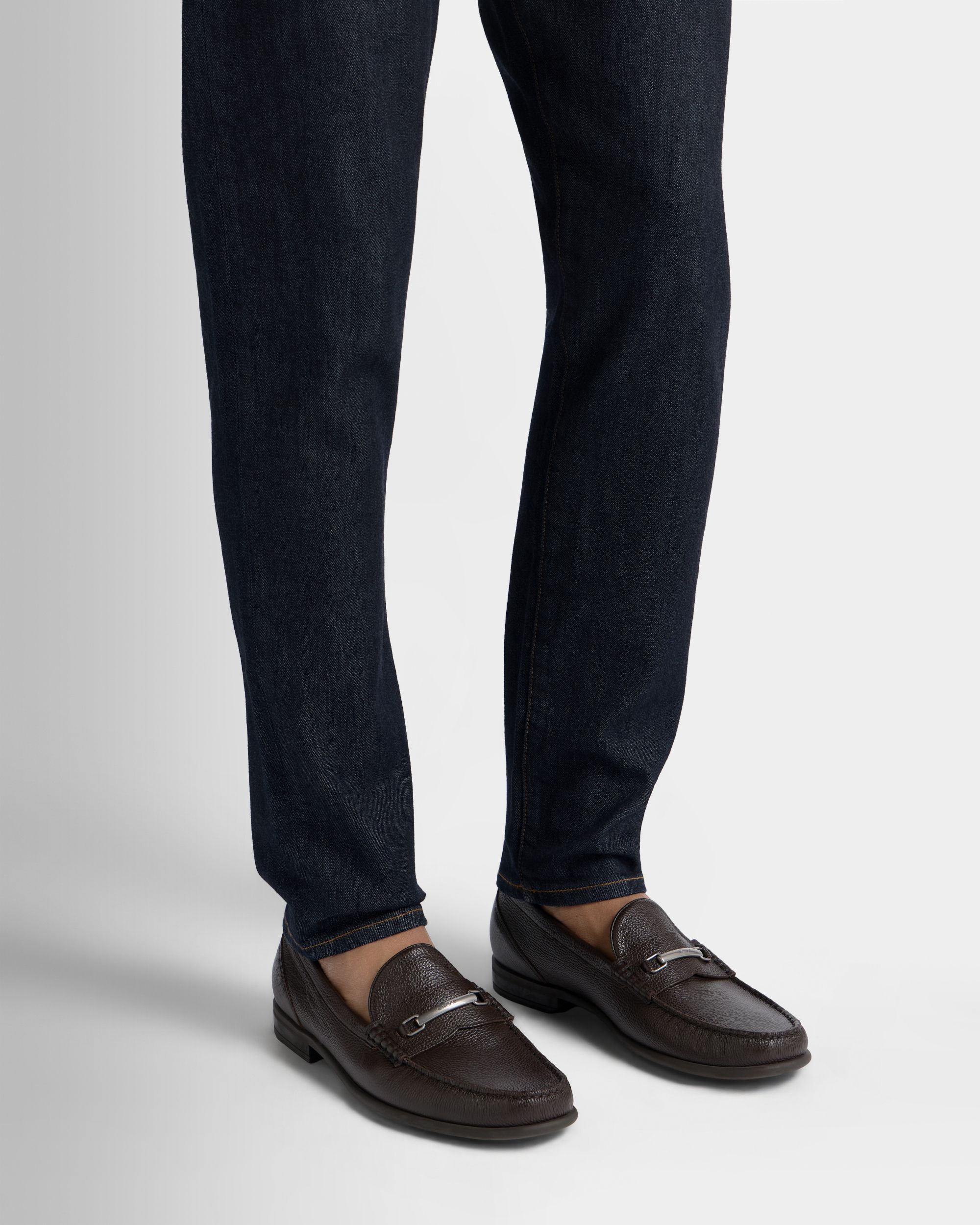Bally Global - Drift Loafer in Ebano Grained Leather - Brown
