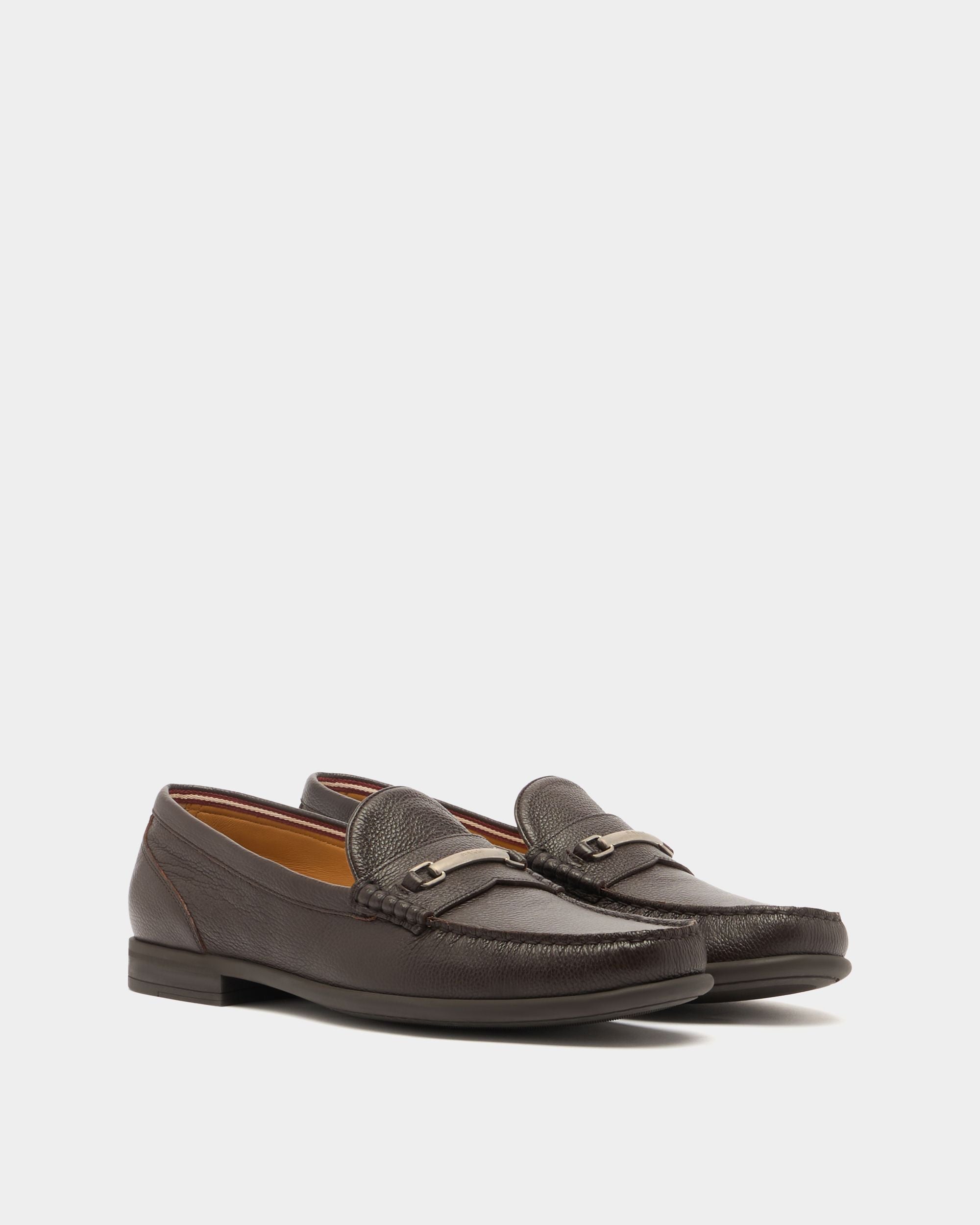 Bally Global - Drift Loafer in Ebano Grained Leather - Brown