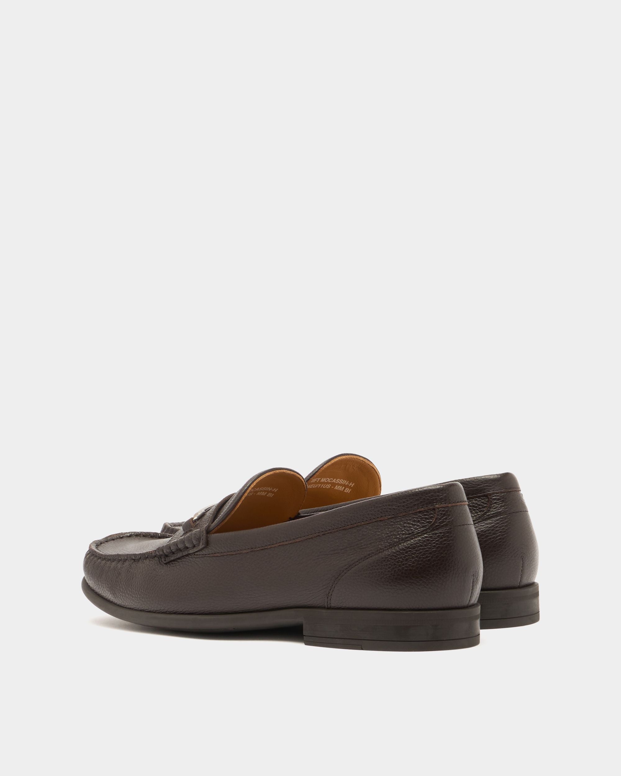 Bally Global - Drift Loafer in Ebano Grained Leather - Brown