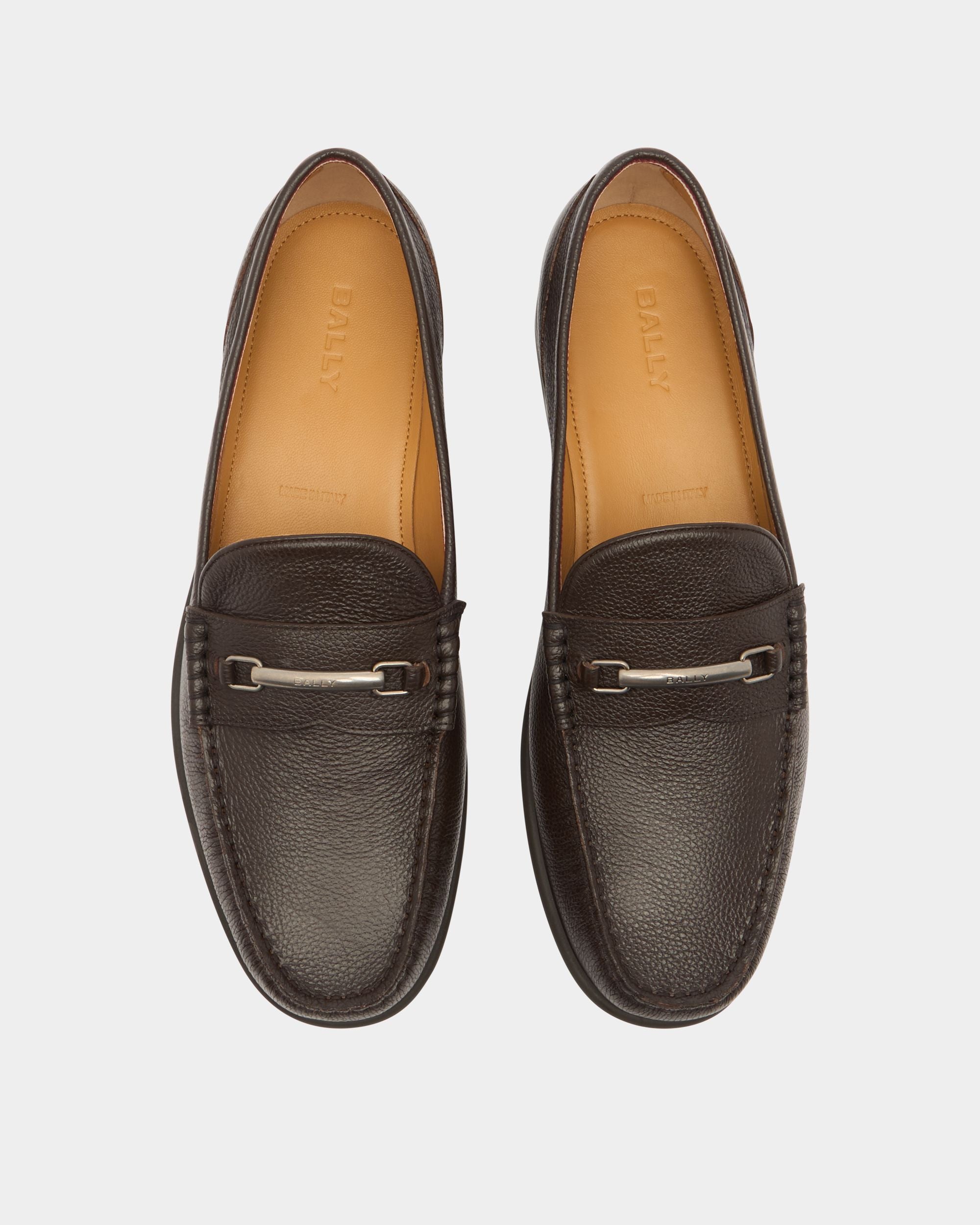 Bally Global - Drift Loafer in Ebano Grained Leather - Brown