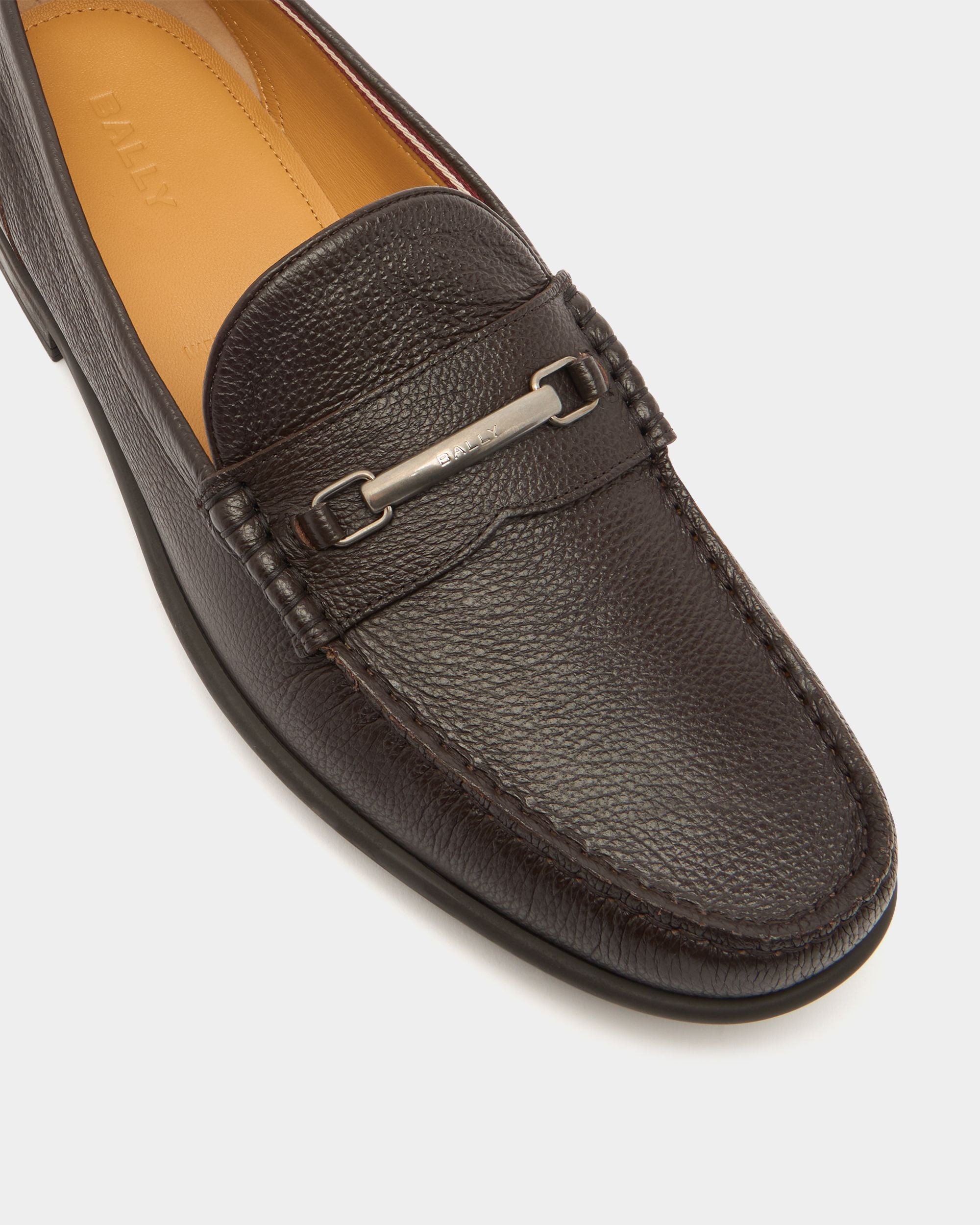 Bally Global - Drift Loafer in Ebano Grained Leather - Brown