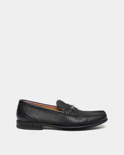 Drift Loafer in Black Grained Leather