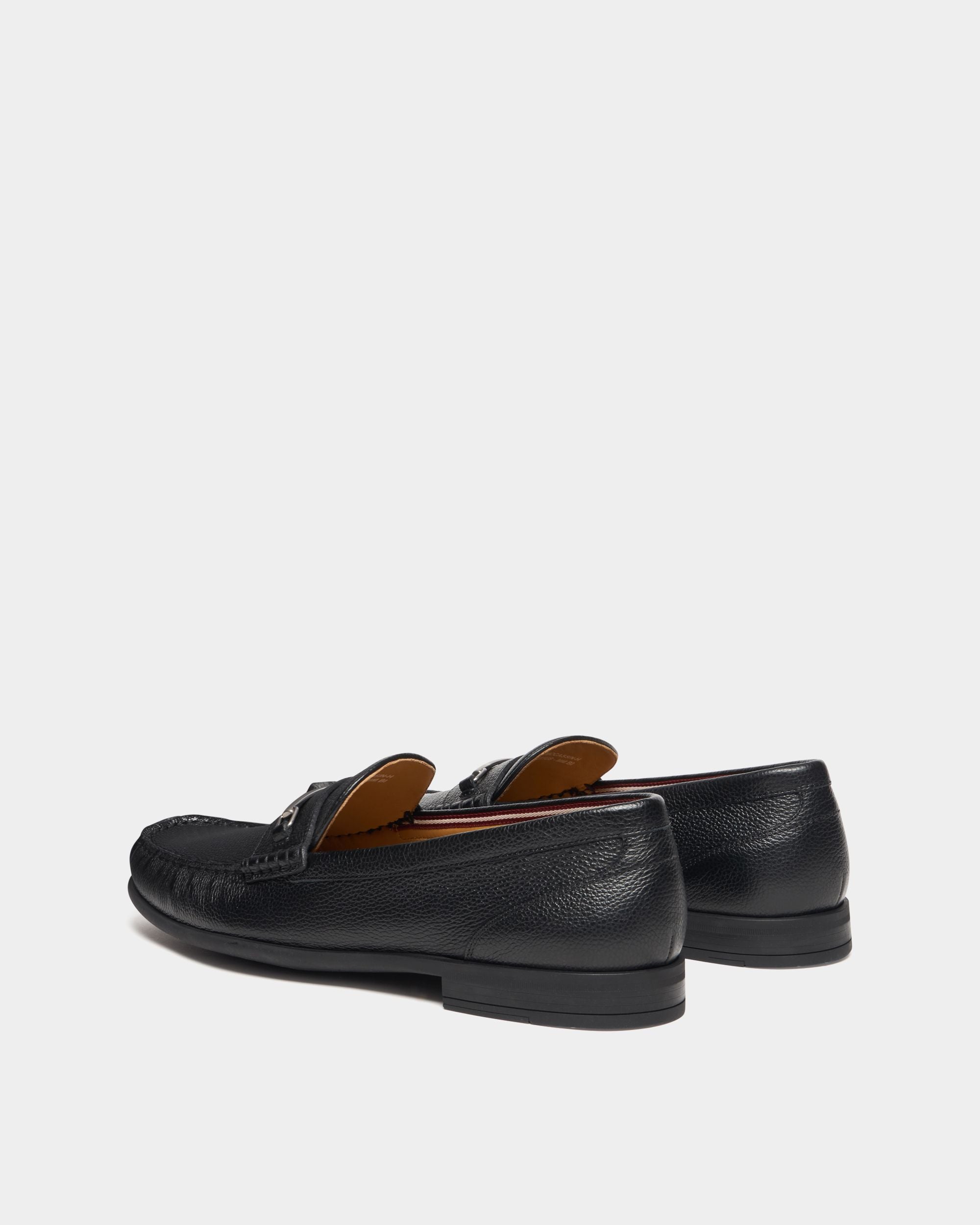 Bally Global - Drift Loafer in Black Grained Leather - Black