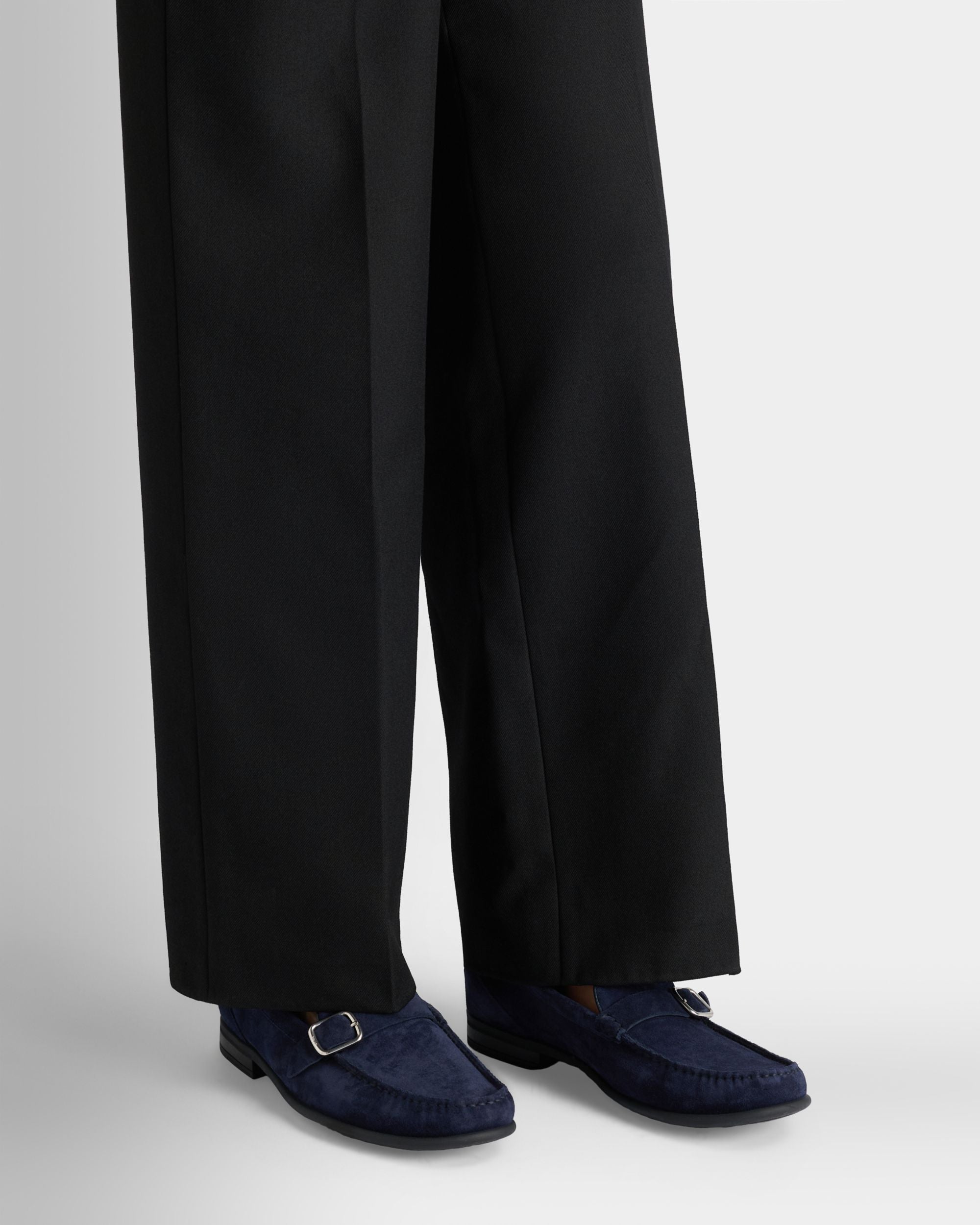 Bally Global - Drift Loafer in Navy Blue Suede - Blue
