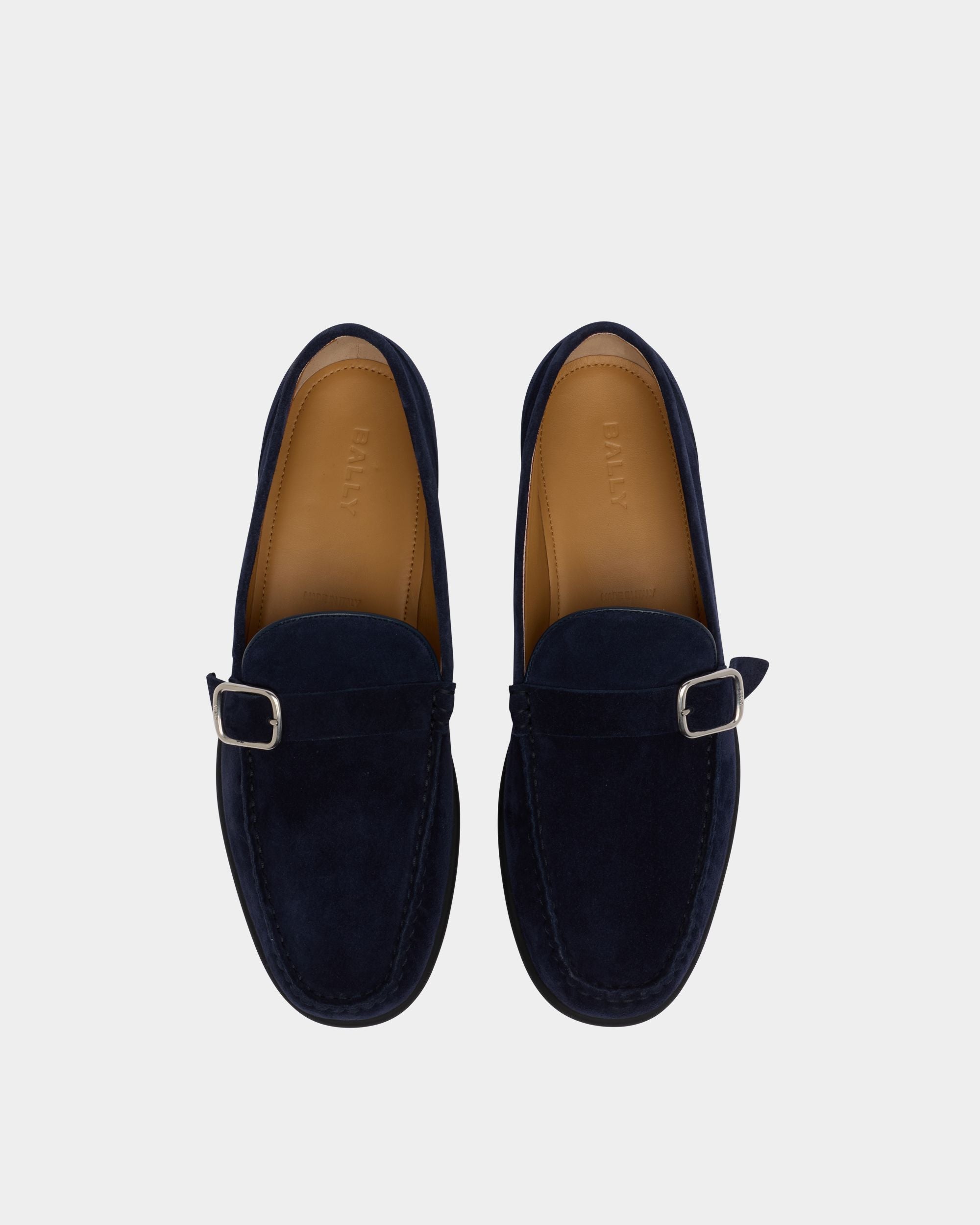 Bally Global - Drift Loafer in Navy Blue Suede - Blue