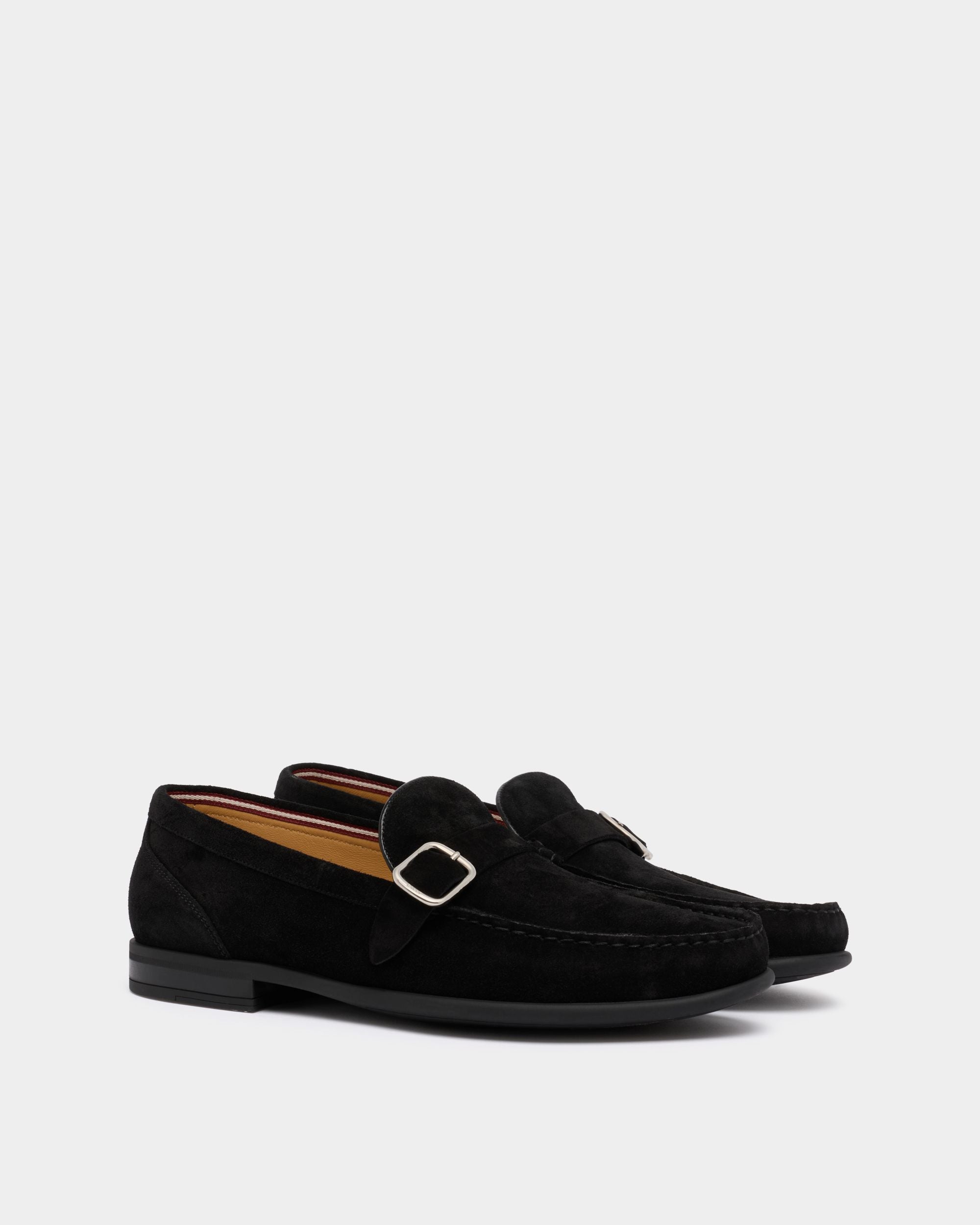 Bally Global - Drift Loafer in Black Suede - Black