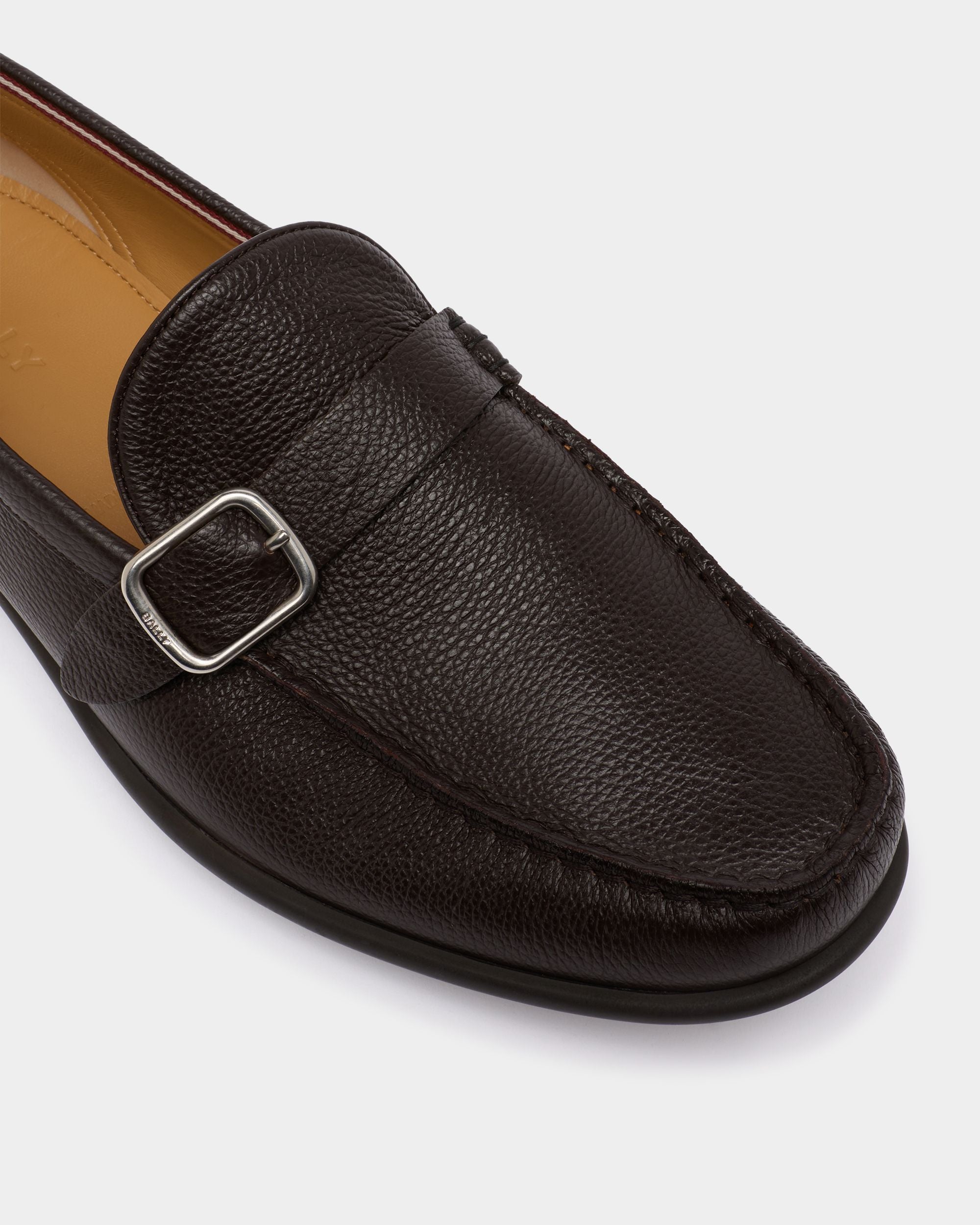 Bally Global - Drift Loafer in Ebano Grained Leather - Brown