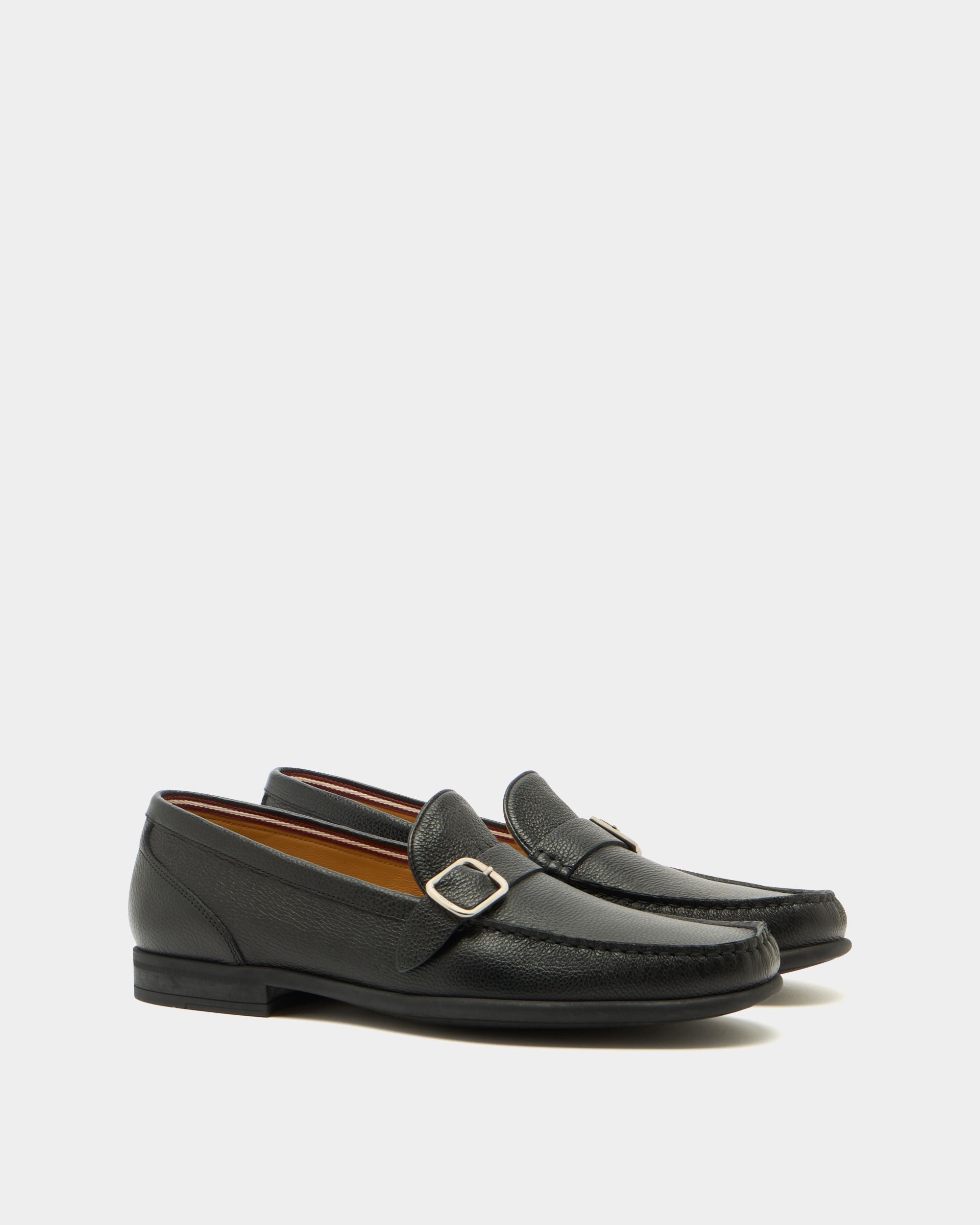 Bally Global - Drift Loafer in Black Grained Leather - Black