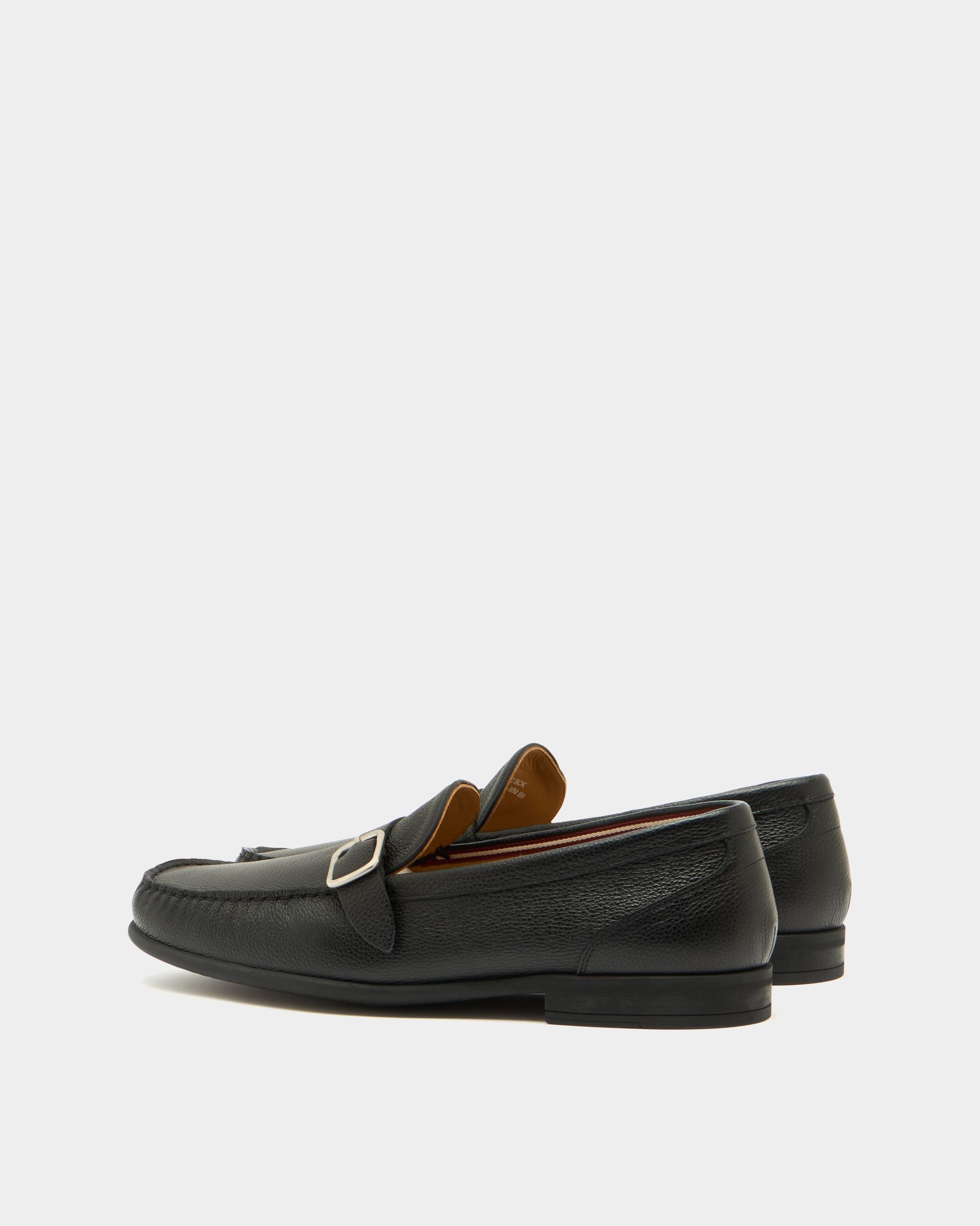 Bally Global - Drift Loafer in Black Grained Leather - Black