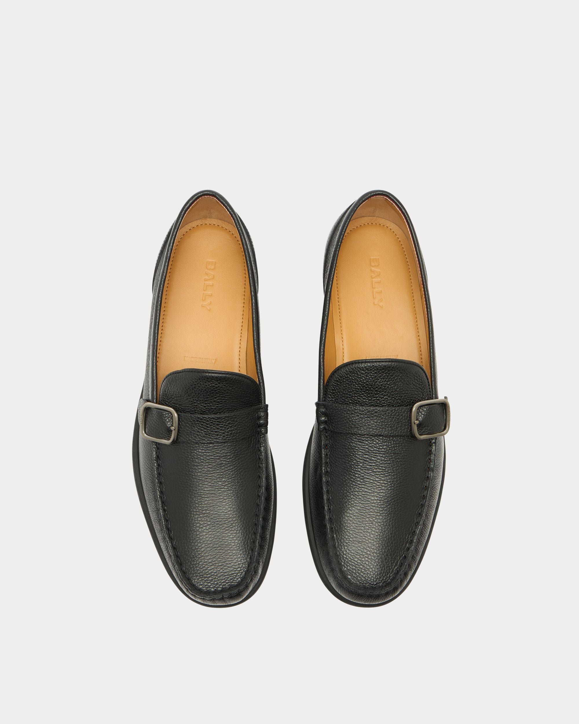 Bally Global - Drift Loafer in Black Grained Leather - Black