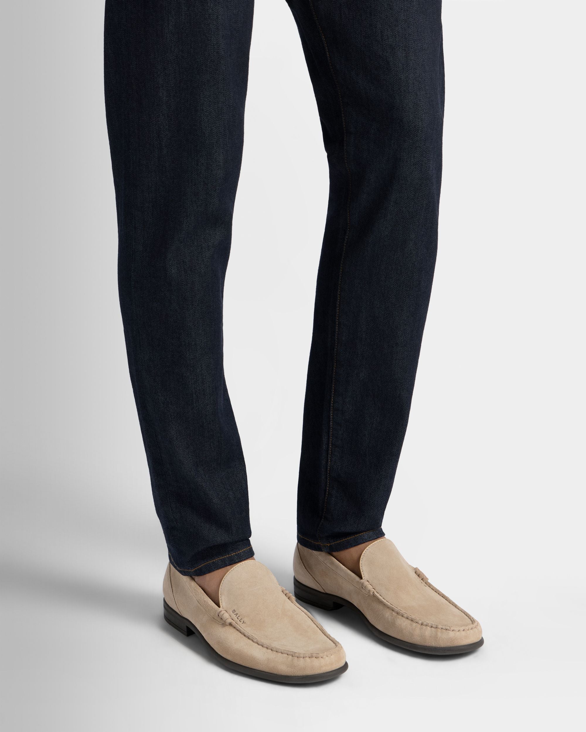 Bally Global - Drift Loafer in Beige Suede - Beige