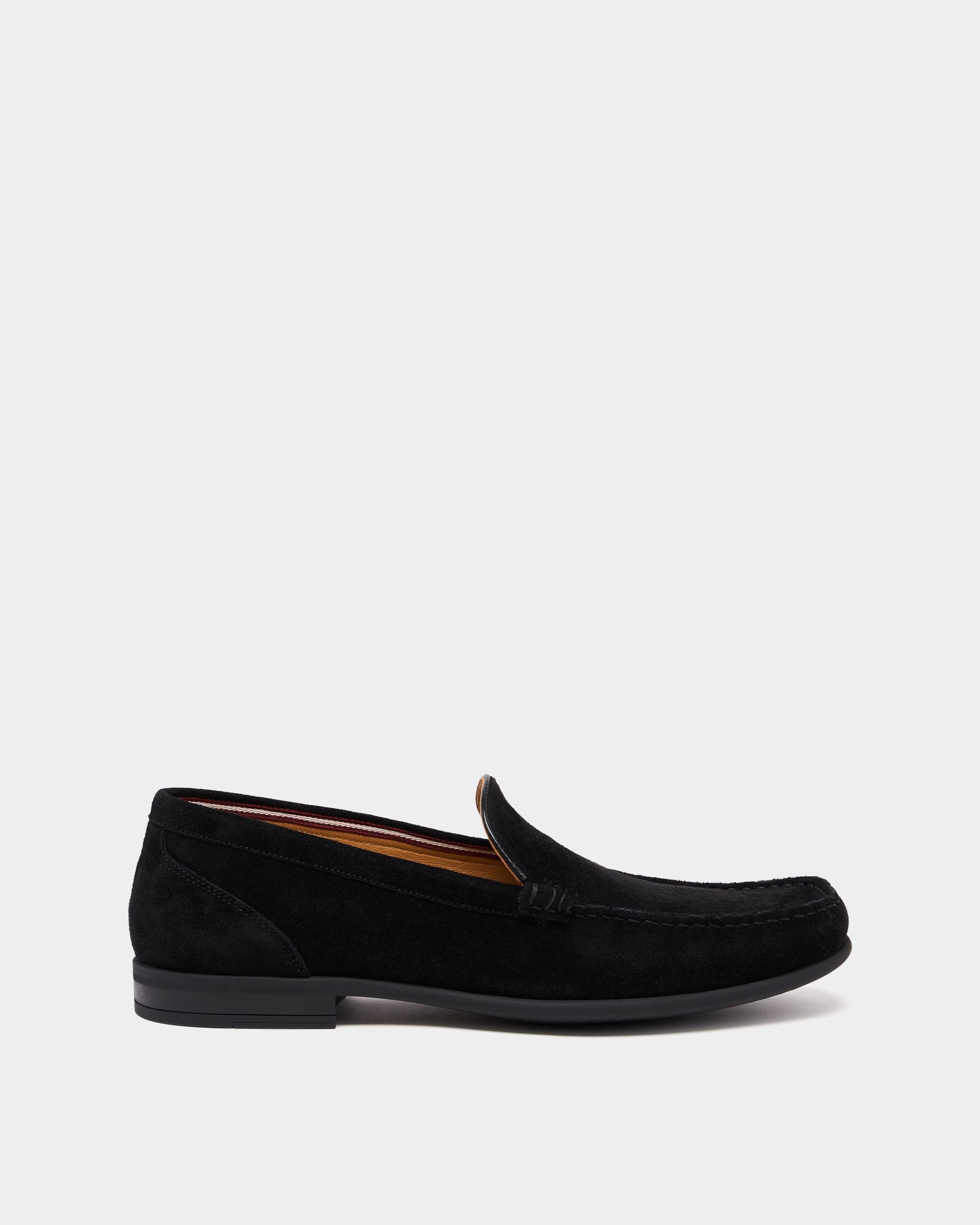 Bally Global - Drift Loafer in Black Suede - Black