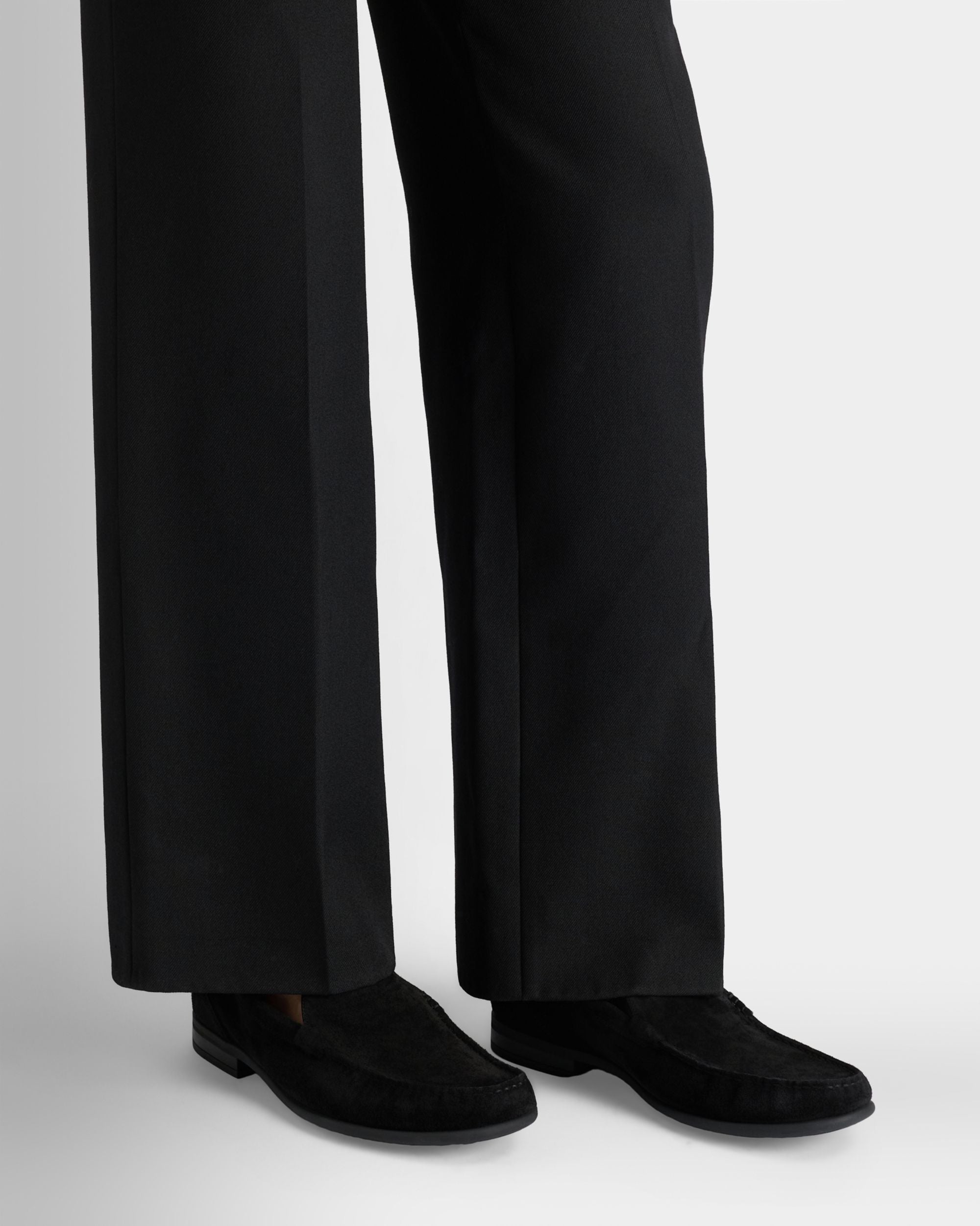 Bally Global - Drift Loafer in Black Suede - Black