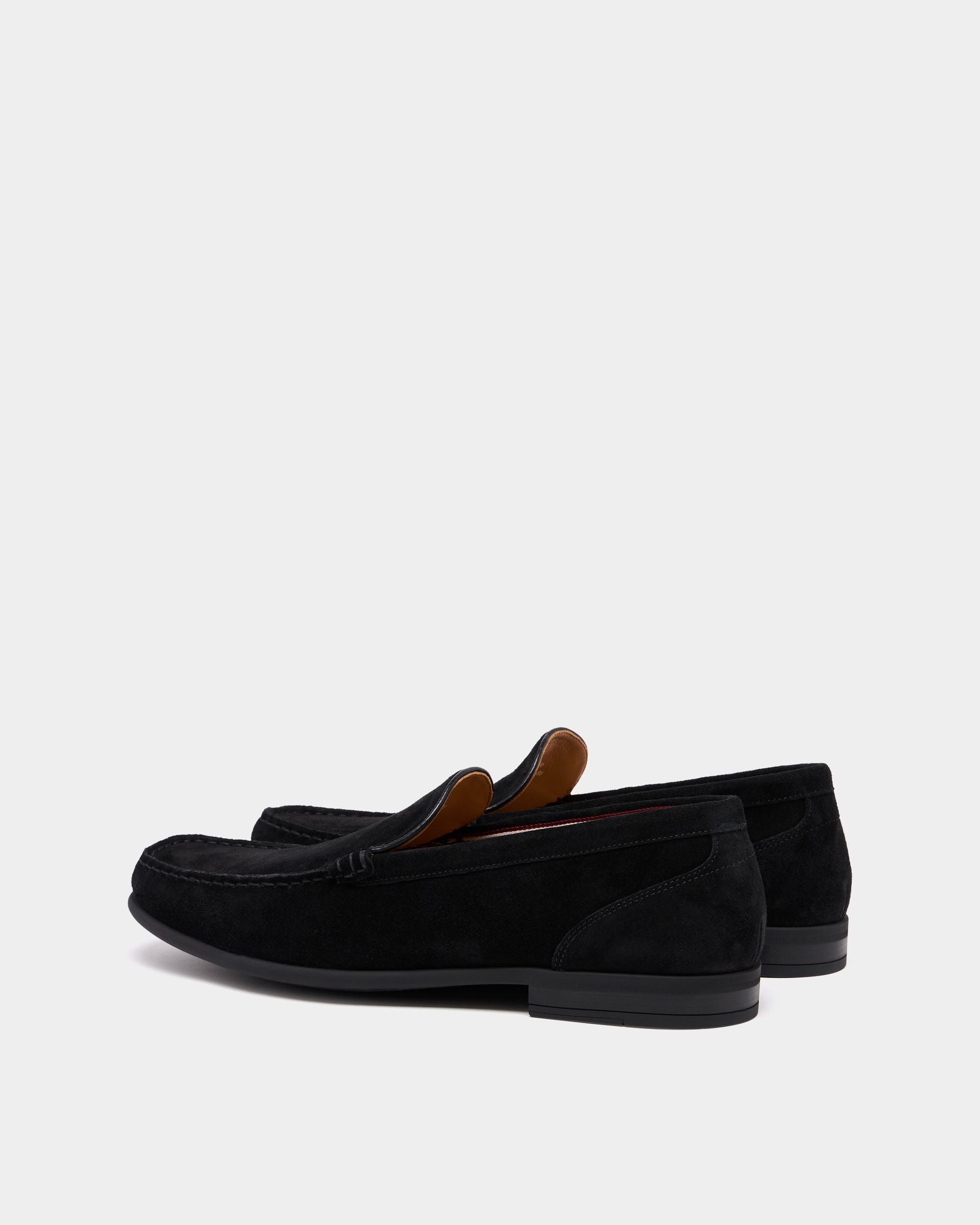 Bally Global - Drift Loafer in Black Suede - Black